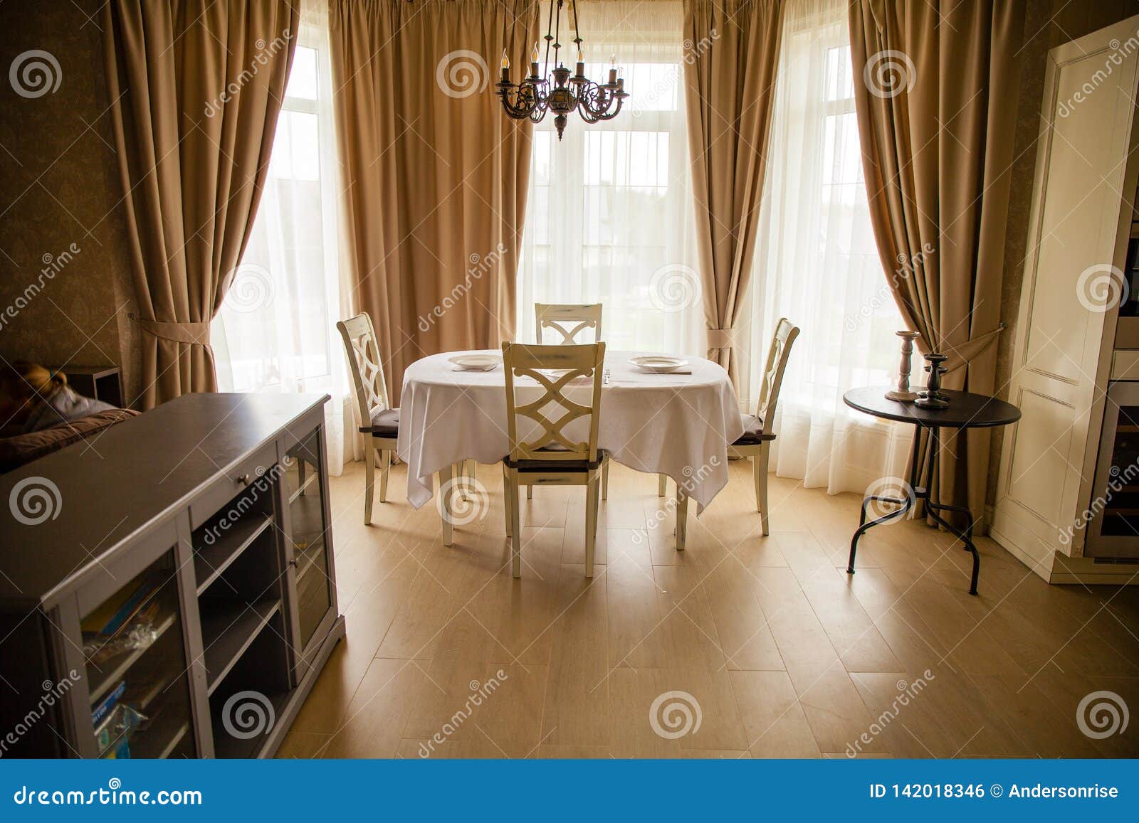 Table and Chairs in Living Room Stock Photo Image of interior, luxury