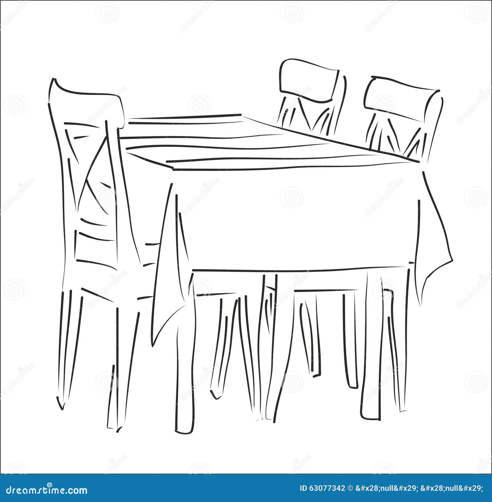 Table and Chairs Silhouette Vector Stock Vector - Illustration of table ...