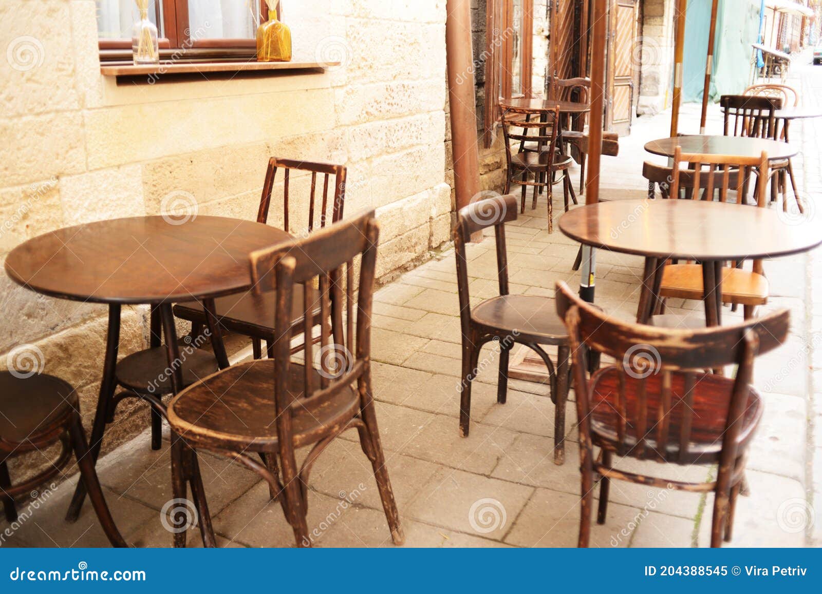 Table and Chairs for Tea or a Friendly Conversation Stock Image Image