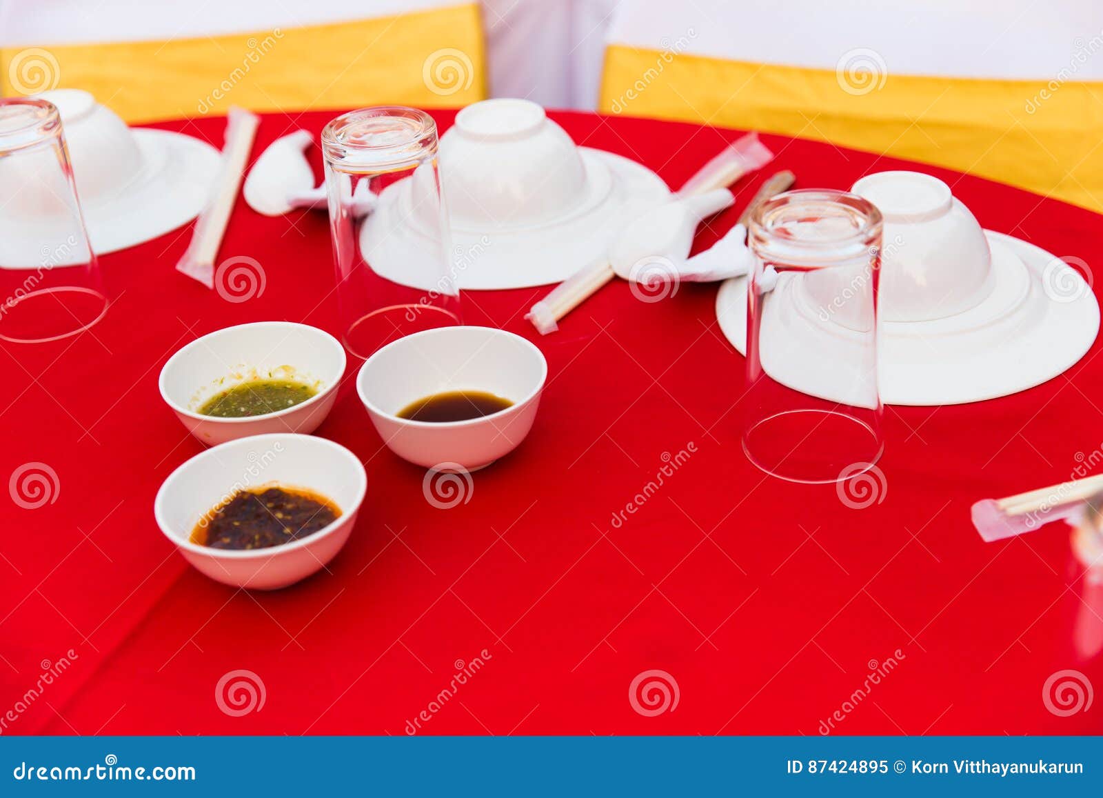 Table of Chinese Food in Wedding. Stock Image Image of decor, background 87424895