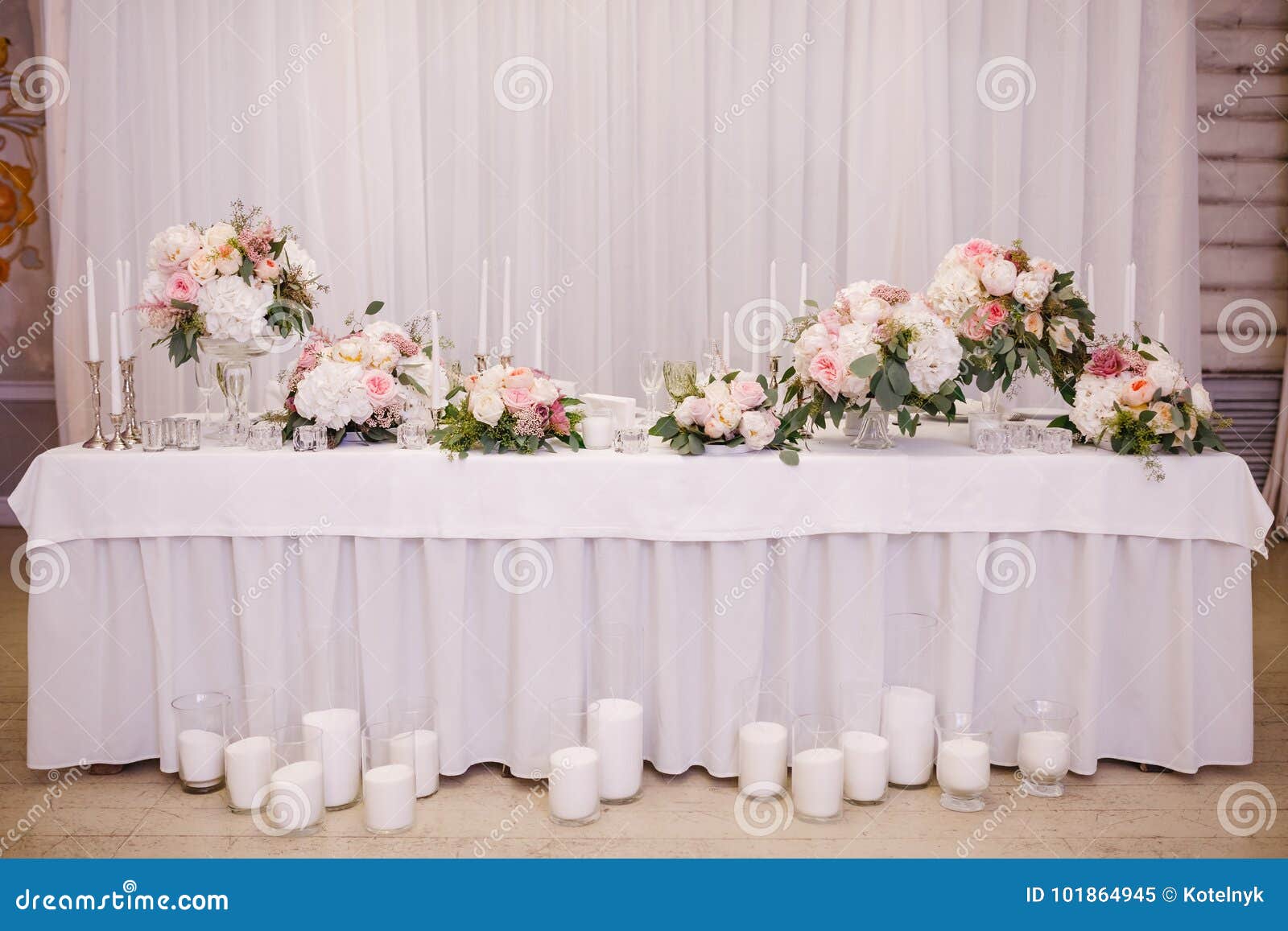 Table Decor with White Flowers and Candles for a Wedding Party Stock Image - Image of romantic, elegant: 101864945 Table Decor With White Flowers And Candles For A Wedding Party Stock Image - Image Of Romantic, Elegant: 101864945