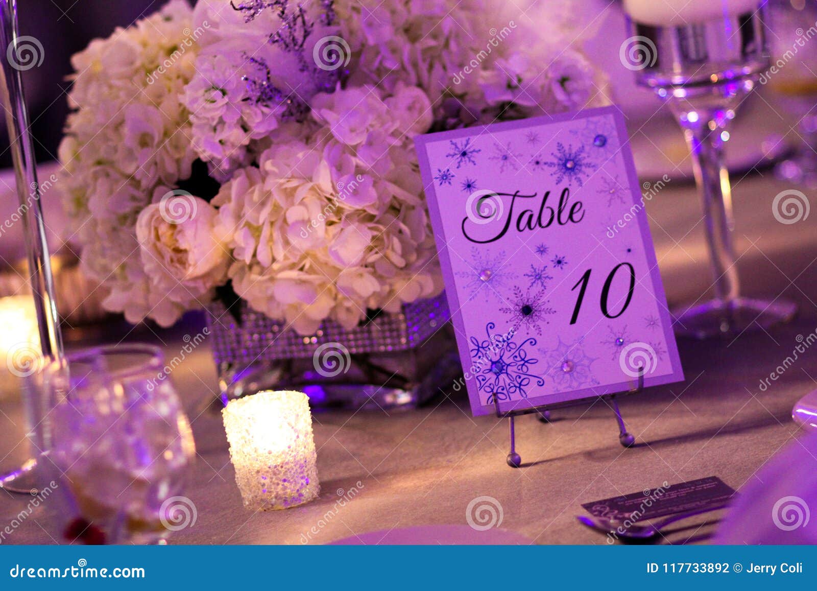 Table Decorations for a Winter Wedding Stock Photo Image of enjoyment, silverware 117733892