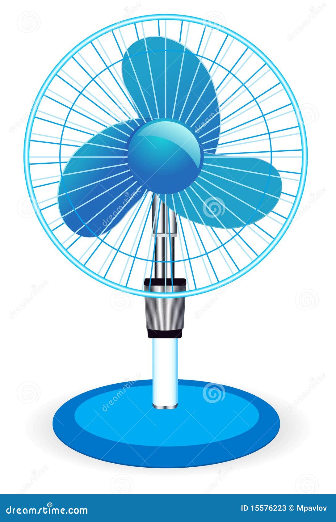 Table fan - illustration stock vector. Image of propeller - 15576223
