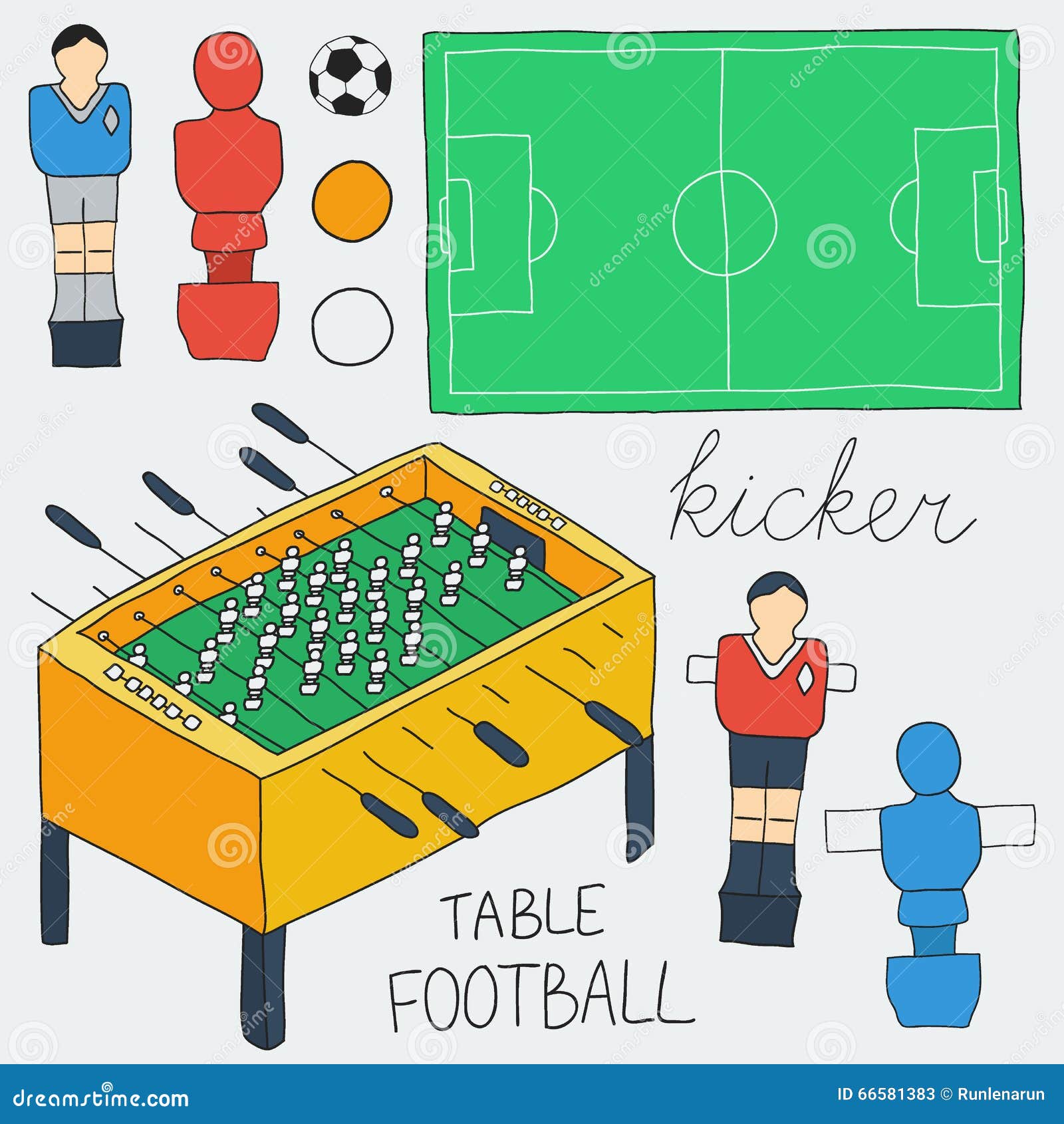 Table Football Icons Set. Vector Illustration Stock Vector - Illustration  of table, sport: 66581383