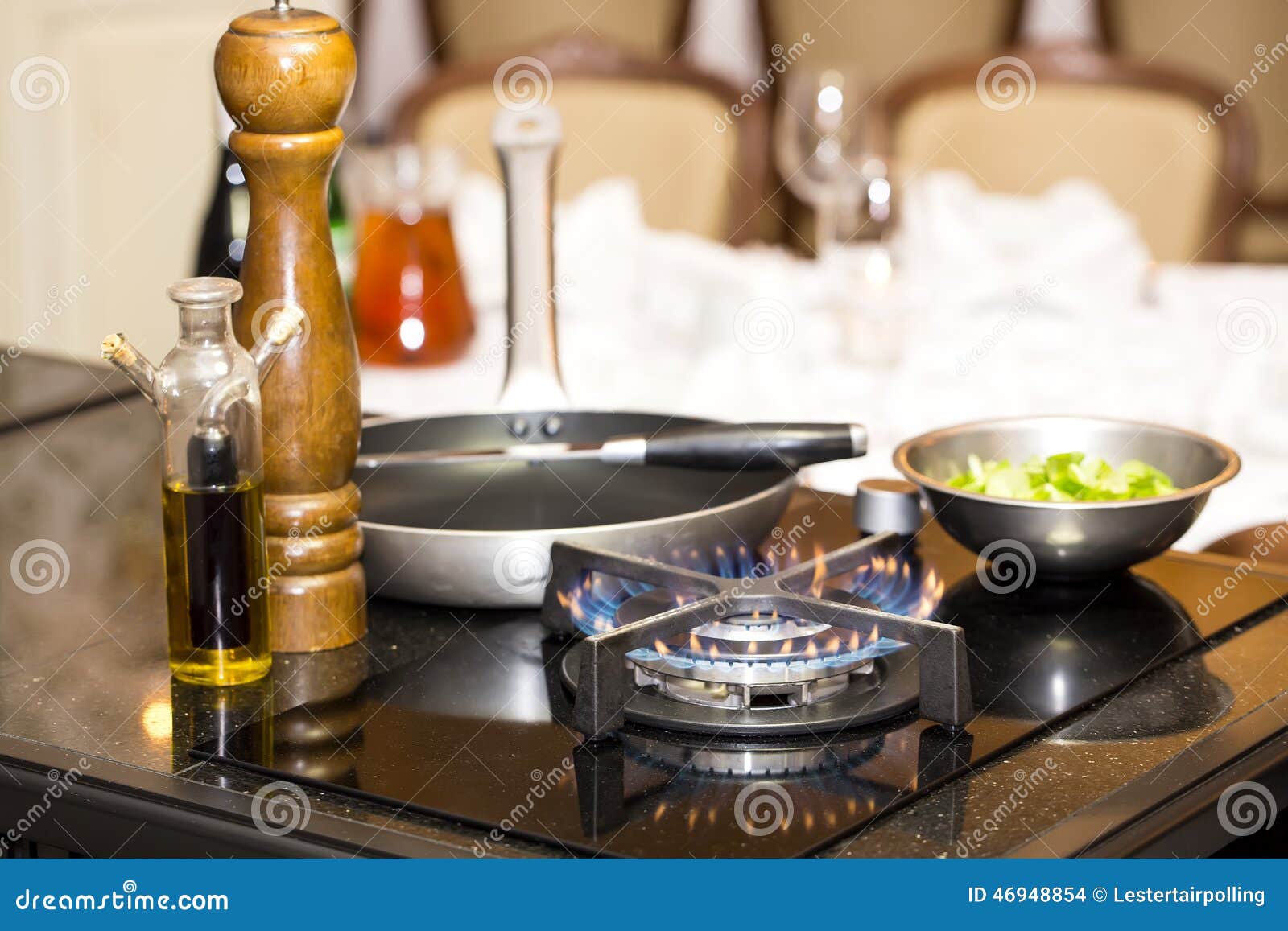 Table gas stove stock photo. Image of furniture, gasstove 46948854