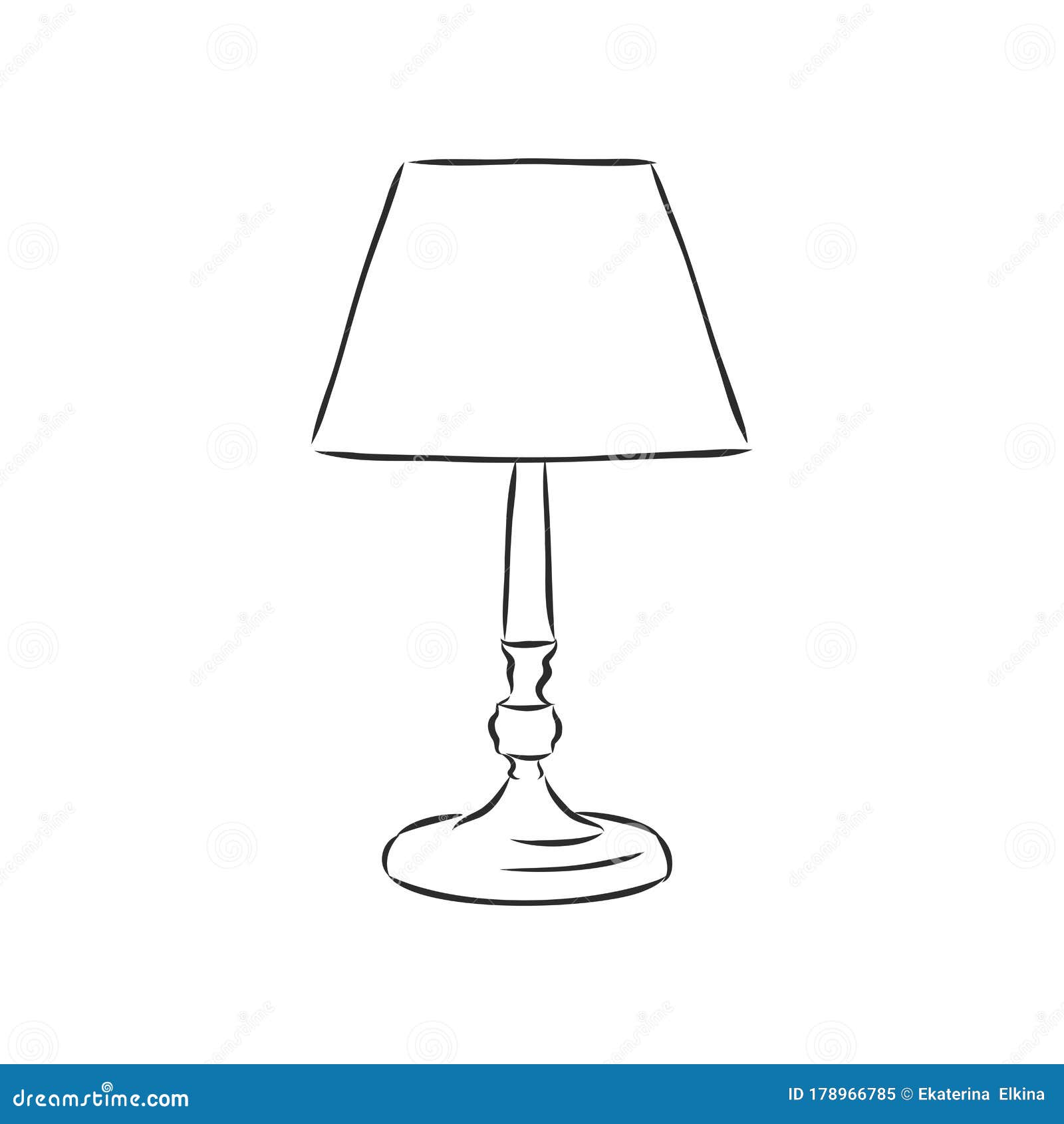 Scale Sketch One Light Table Lamp in Navy