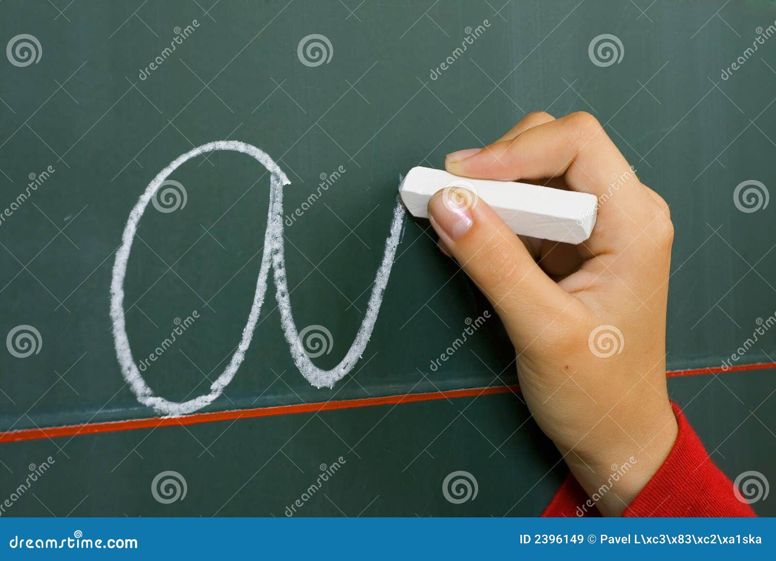 On table letter a stock image. Image of script, chalk 2396149