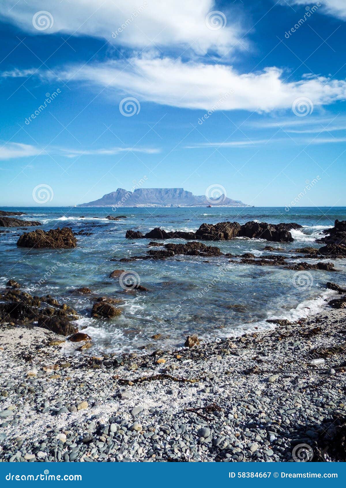 Table Mountain in South Africa, taken from Blouberg Beach