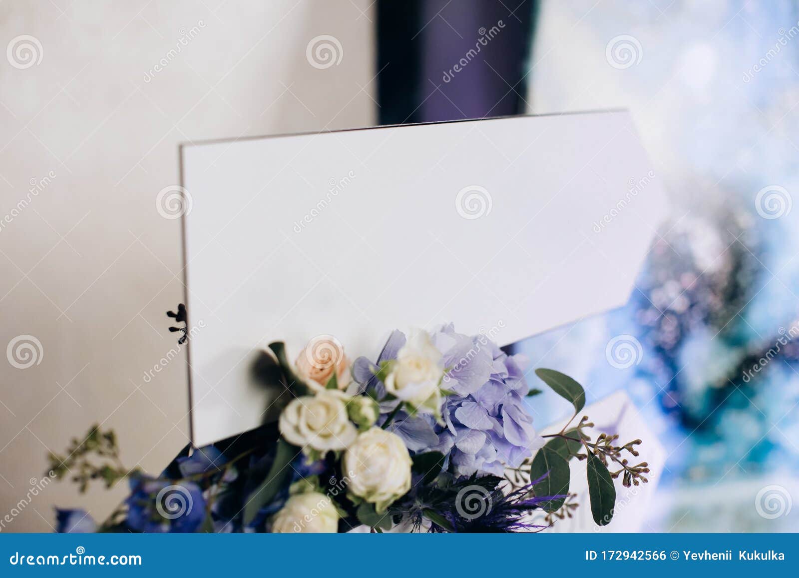 Table Pointer Card To Wedding Ceremony Ideas For Wedding Stock Photo Image Of Greeting Love 172942566