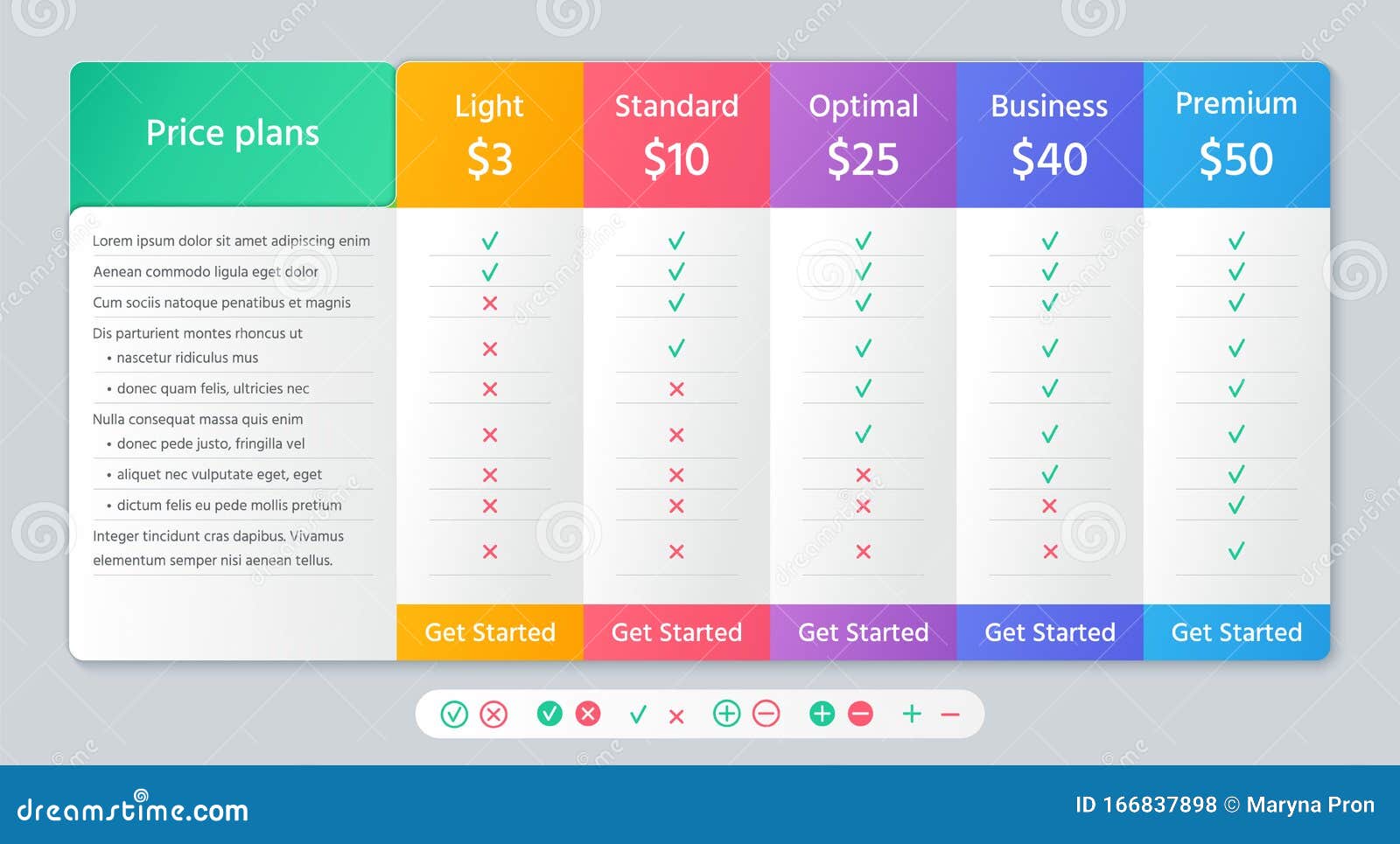 Pricing Chart Template from thumbs.dreamstime.com