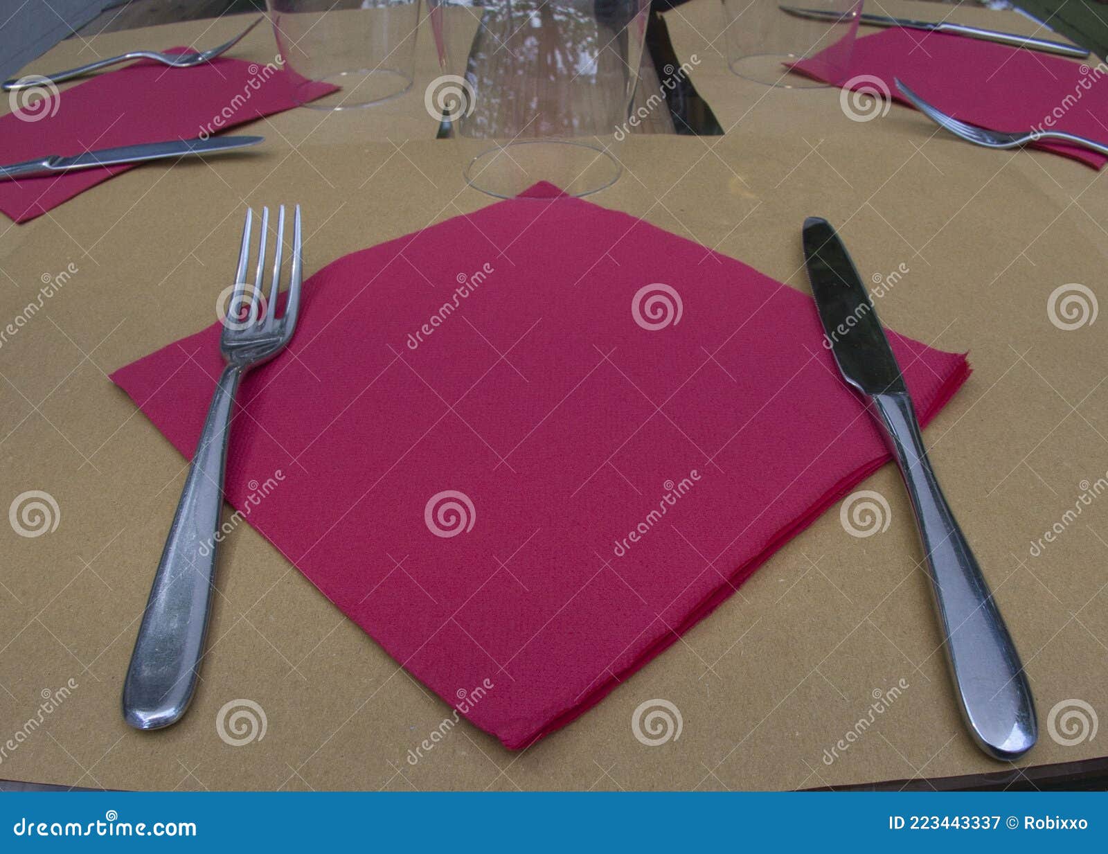 table in a restaurant set for a candlelit dinner