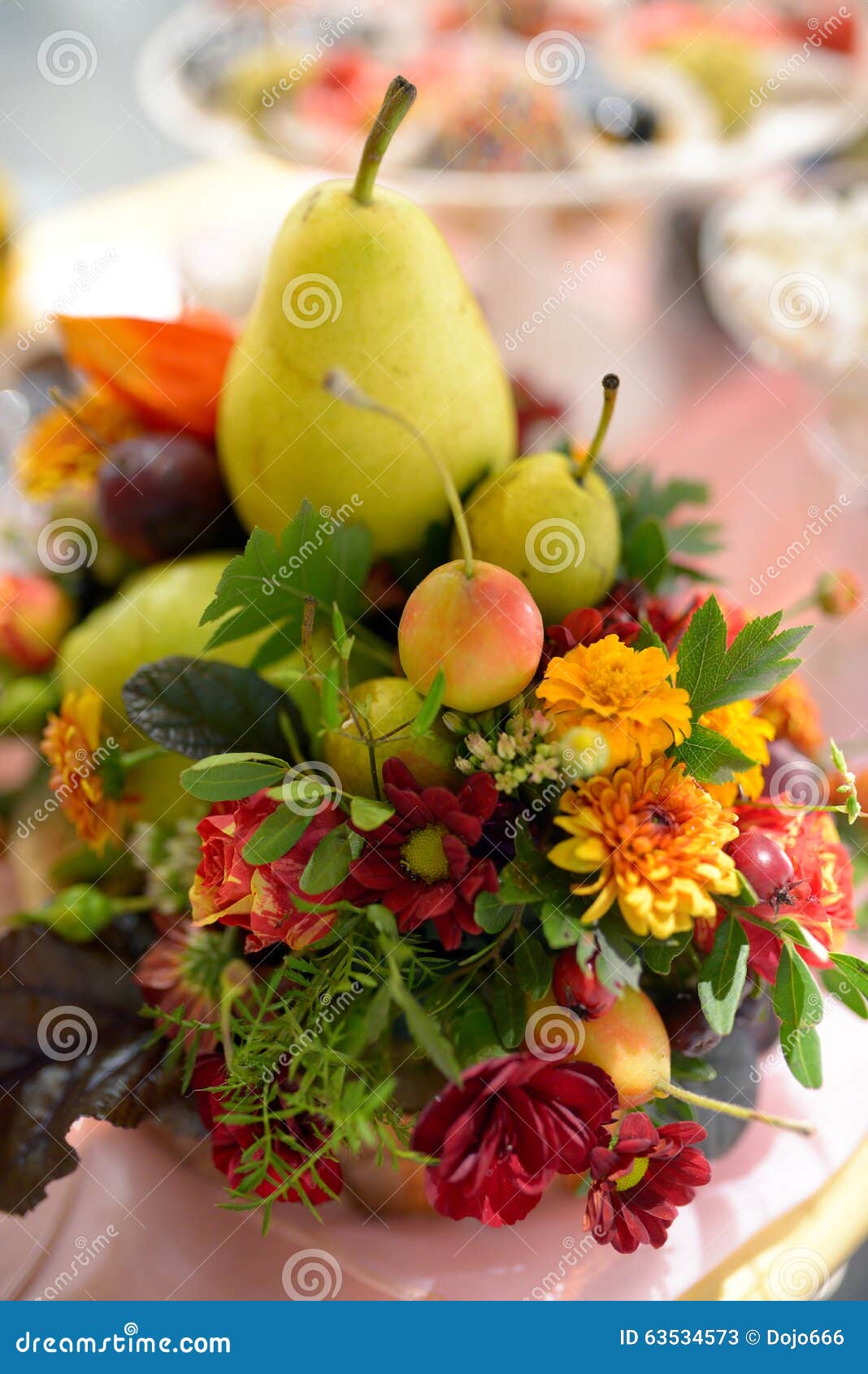 Table Served Sweet Dessert and Fruits Stock Image Image of fruits