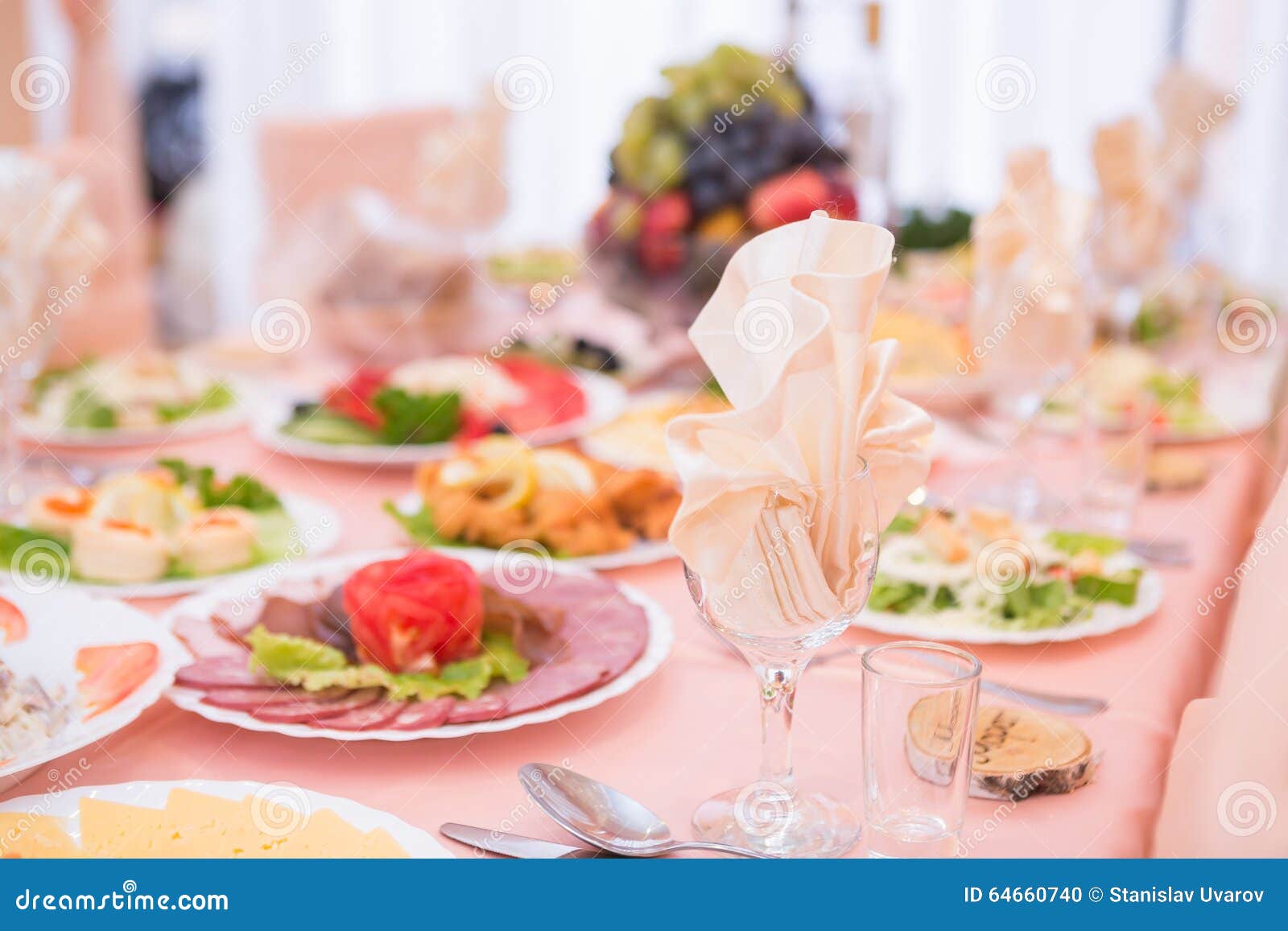 Table Served with Tasty Meals Stock Photo Image of banquet, drink 64660740