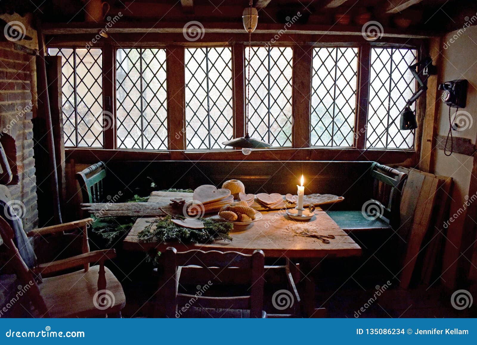 Inside A Old Tudor House Stock Photo Image Of Done 135086234