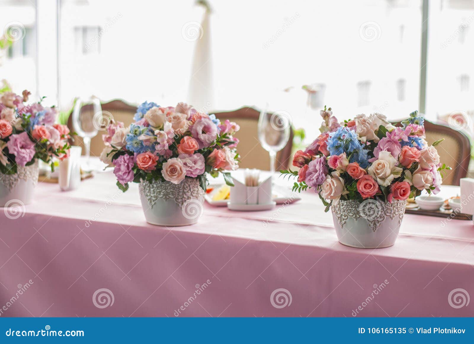 table set for an event party or wedding reception