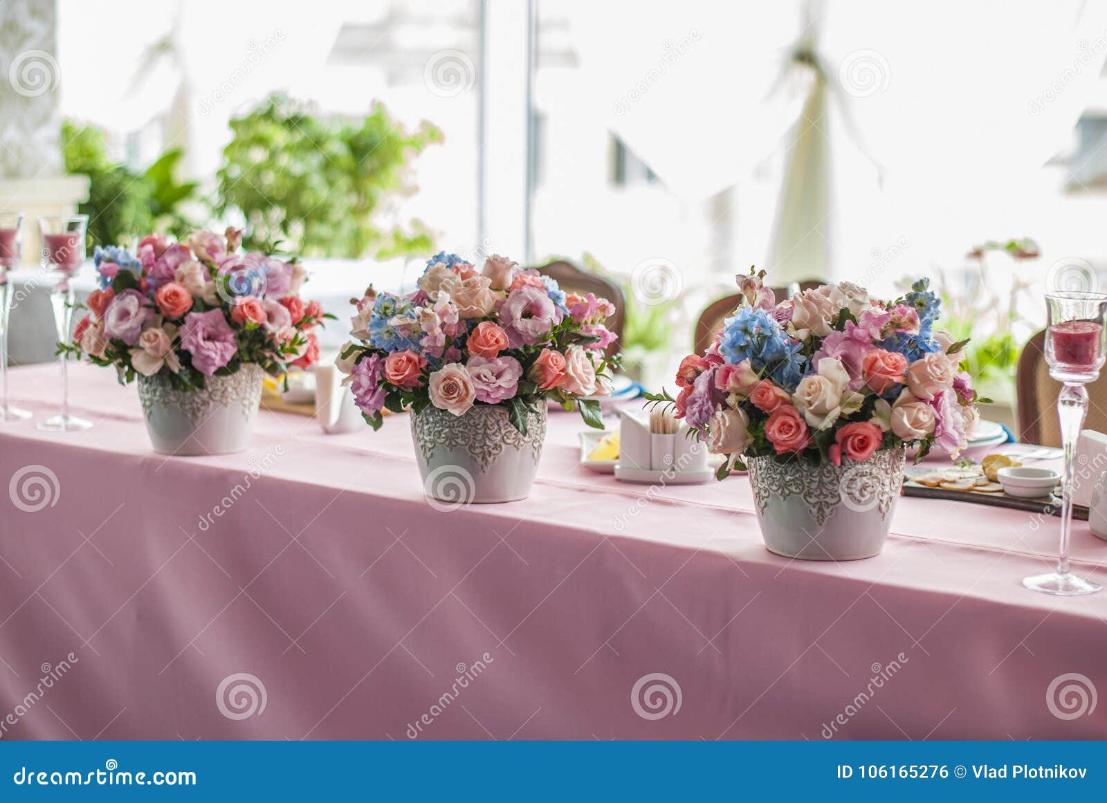 table set for an event party or wedding reception