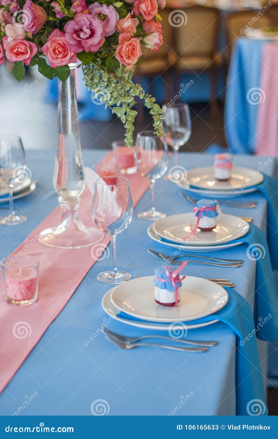 table set for an event party or wedding reception