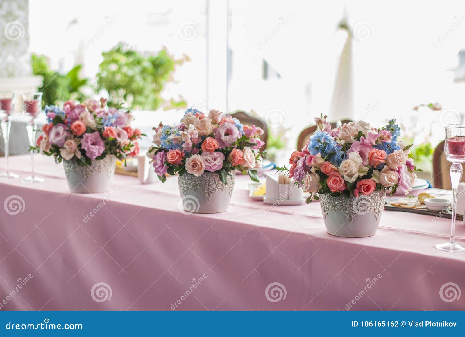 table set for an event party or wedding reception