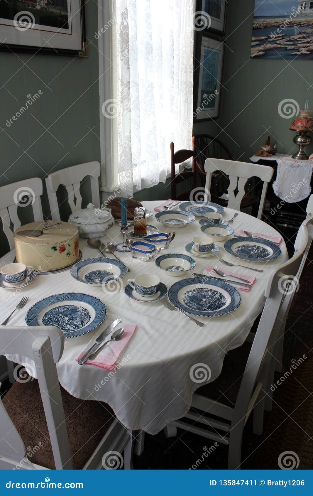 Table Setting in Kitchen for Lighthouse Keeper`s Family, Dunkirk