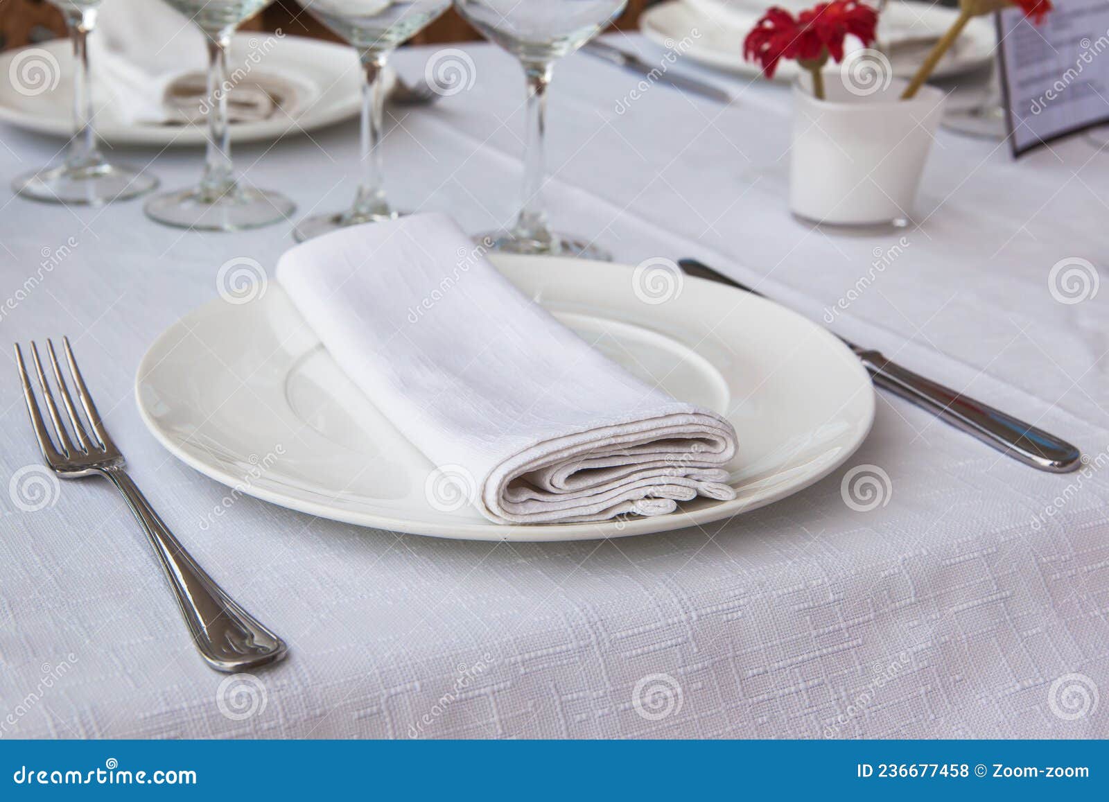 table setting with plate