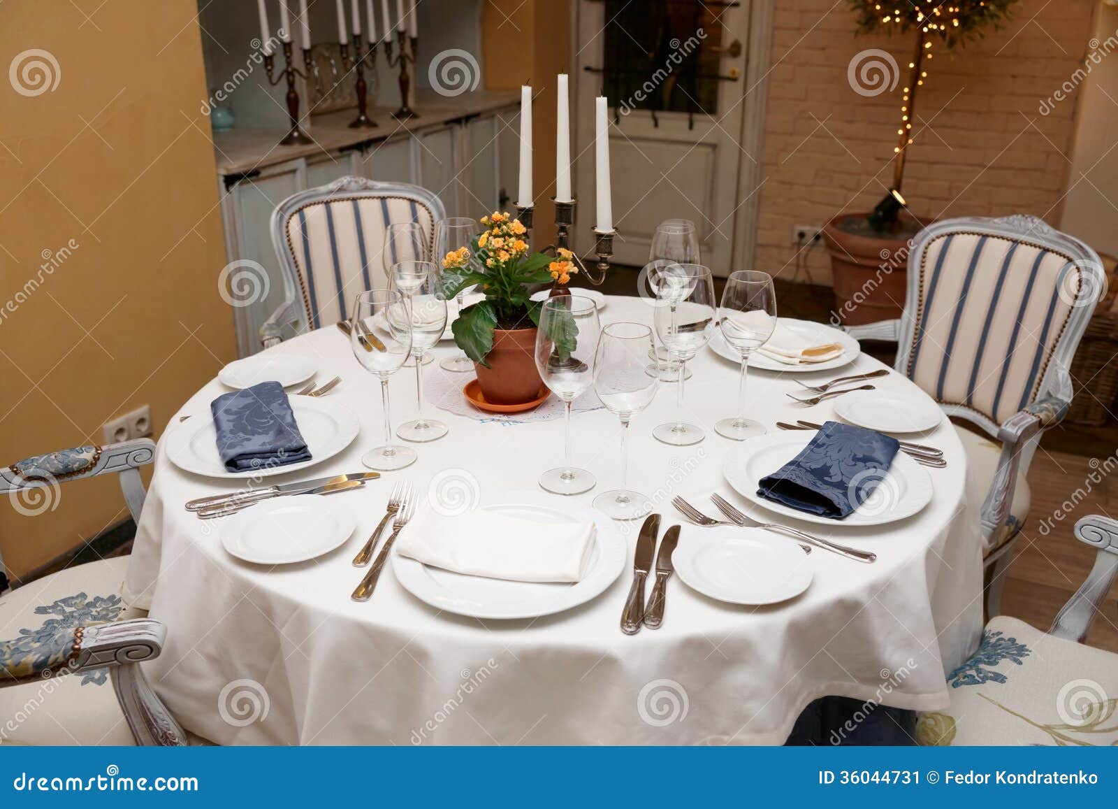 Table Setting In A Restaurant Stock Image Image Of Cuisine