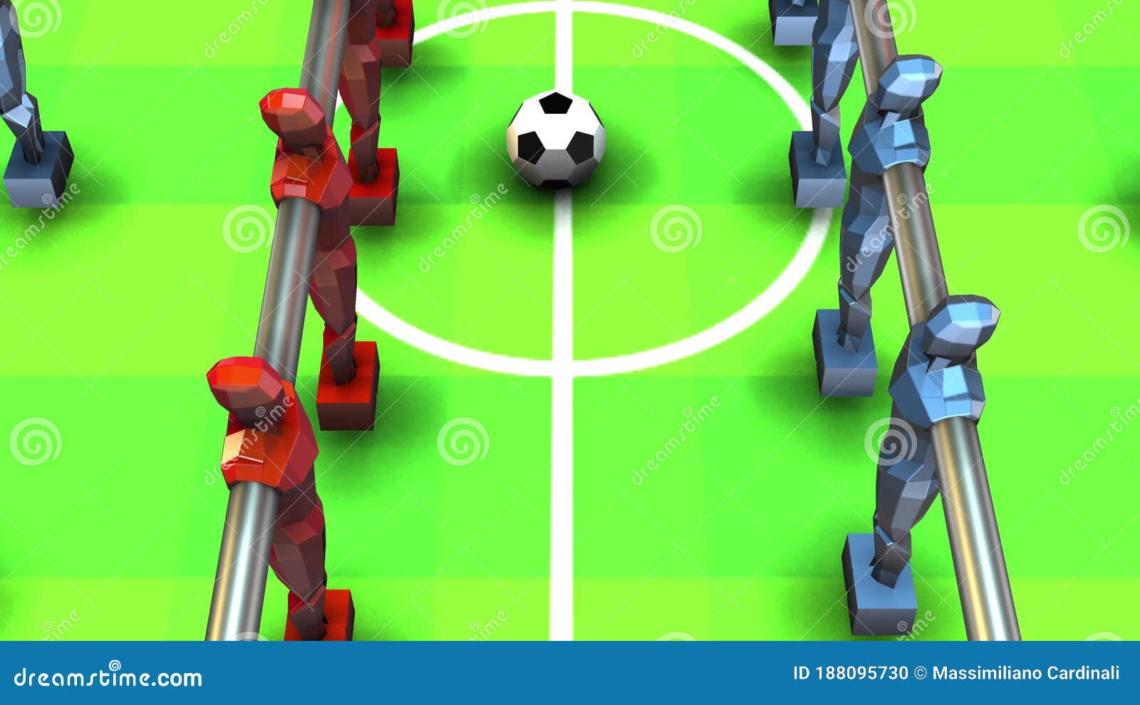 Table Soccer Tracking Shot To the Ball Stock Footage Video of