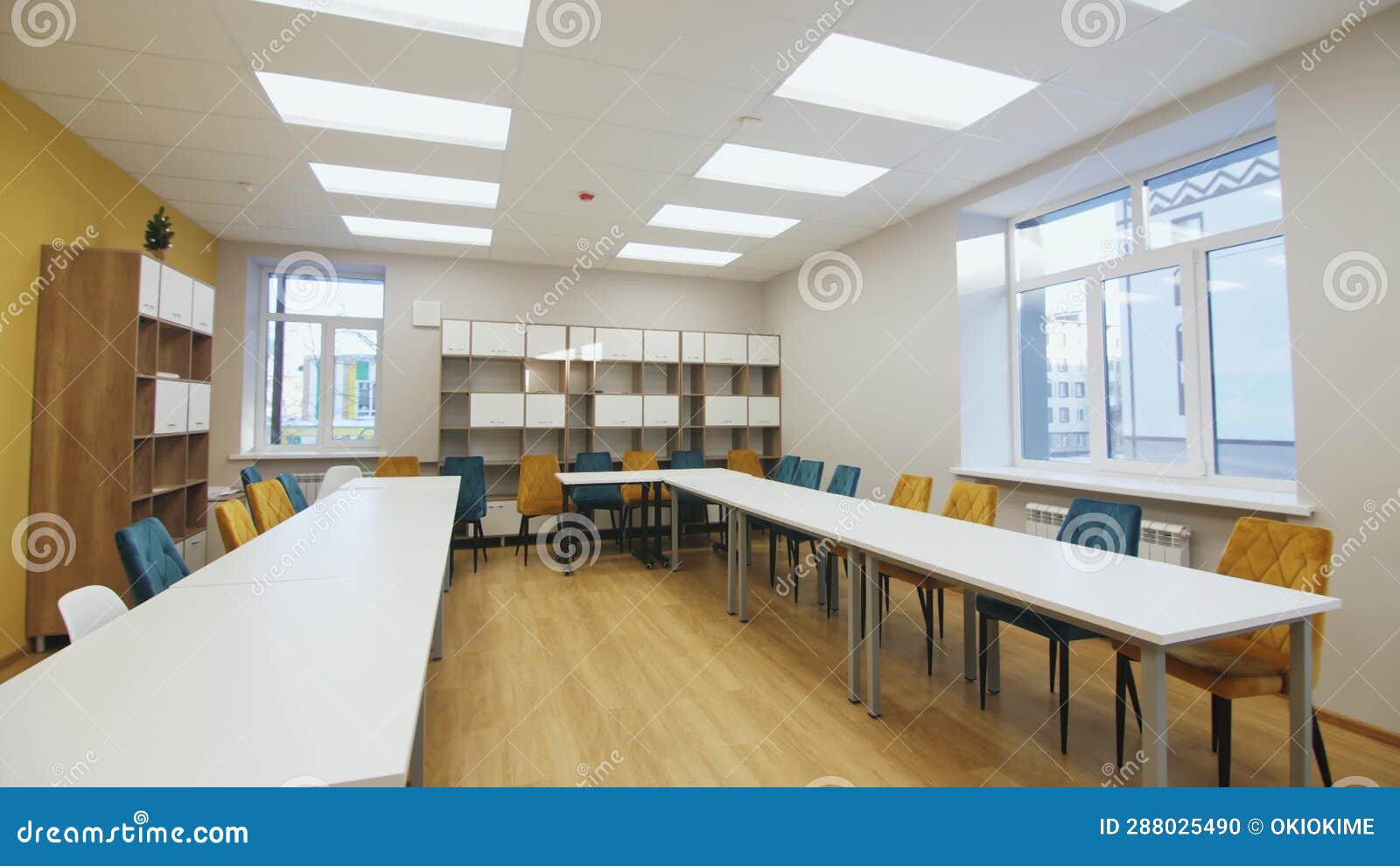 Table for Students Discussions at School Conference Stock Footage