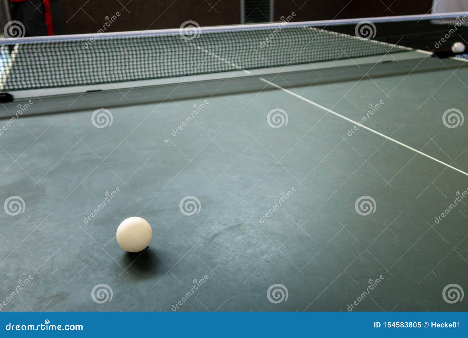 Table Tennis with Ball Net and Table Stock Image Image of match, play