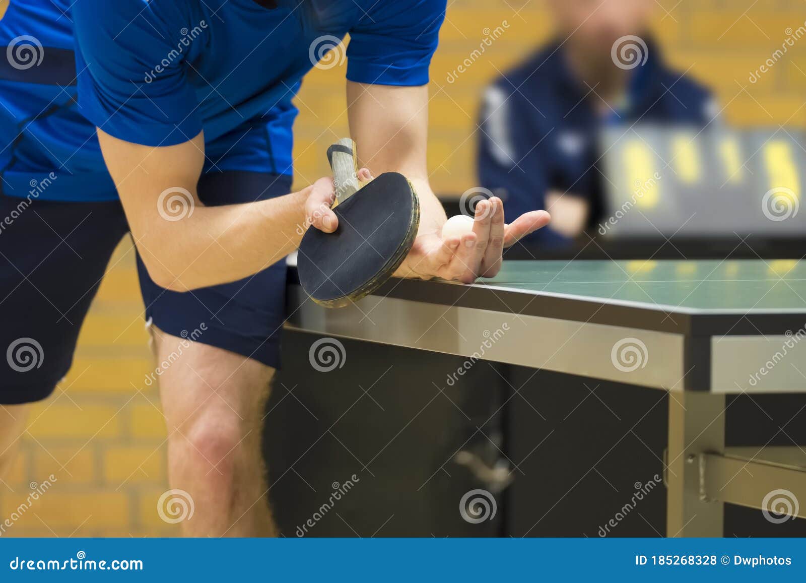 Table Tennis Player Serving Stock Photo Image of championship, ping 185268328