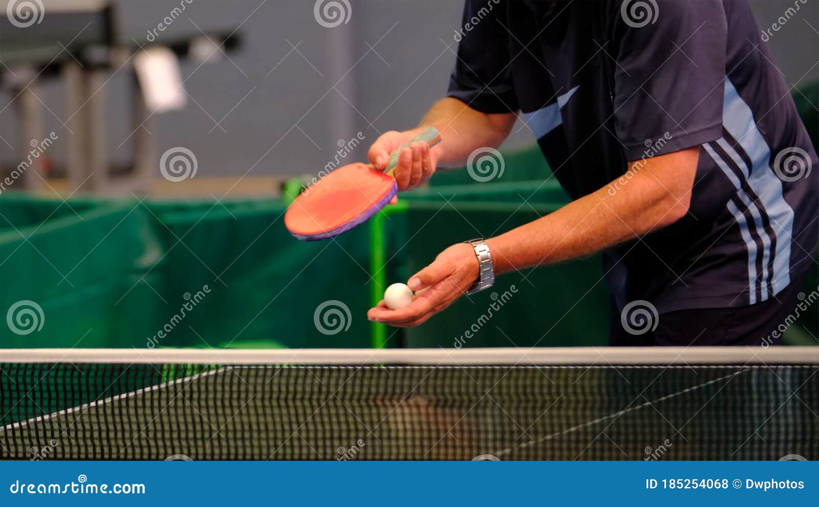 Table Tennis Player Serving Stock Photo Image of sporting, pong 185254068