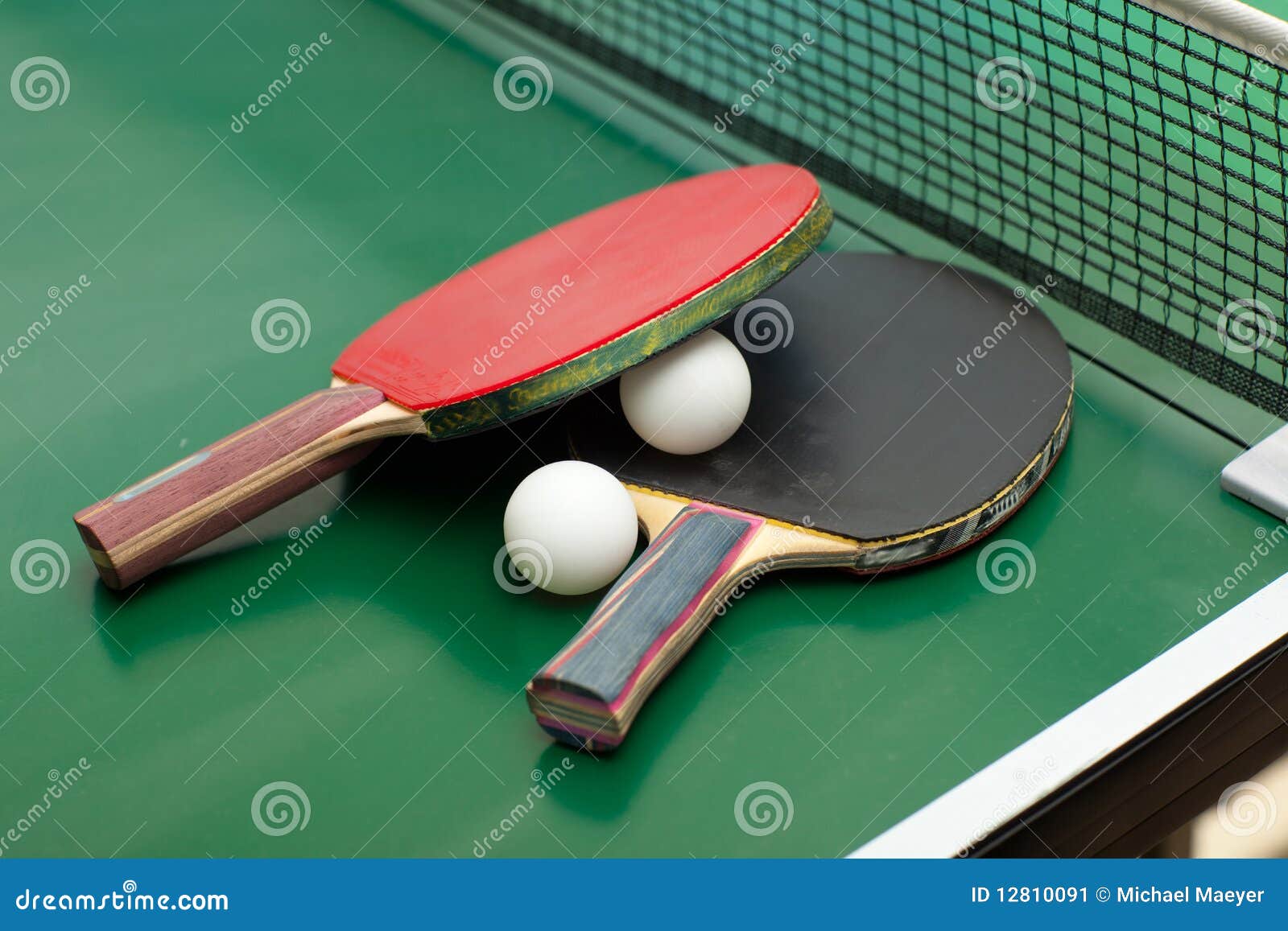 Table Tennis Rackets and Ball Stock Image Image of match, game 12810091