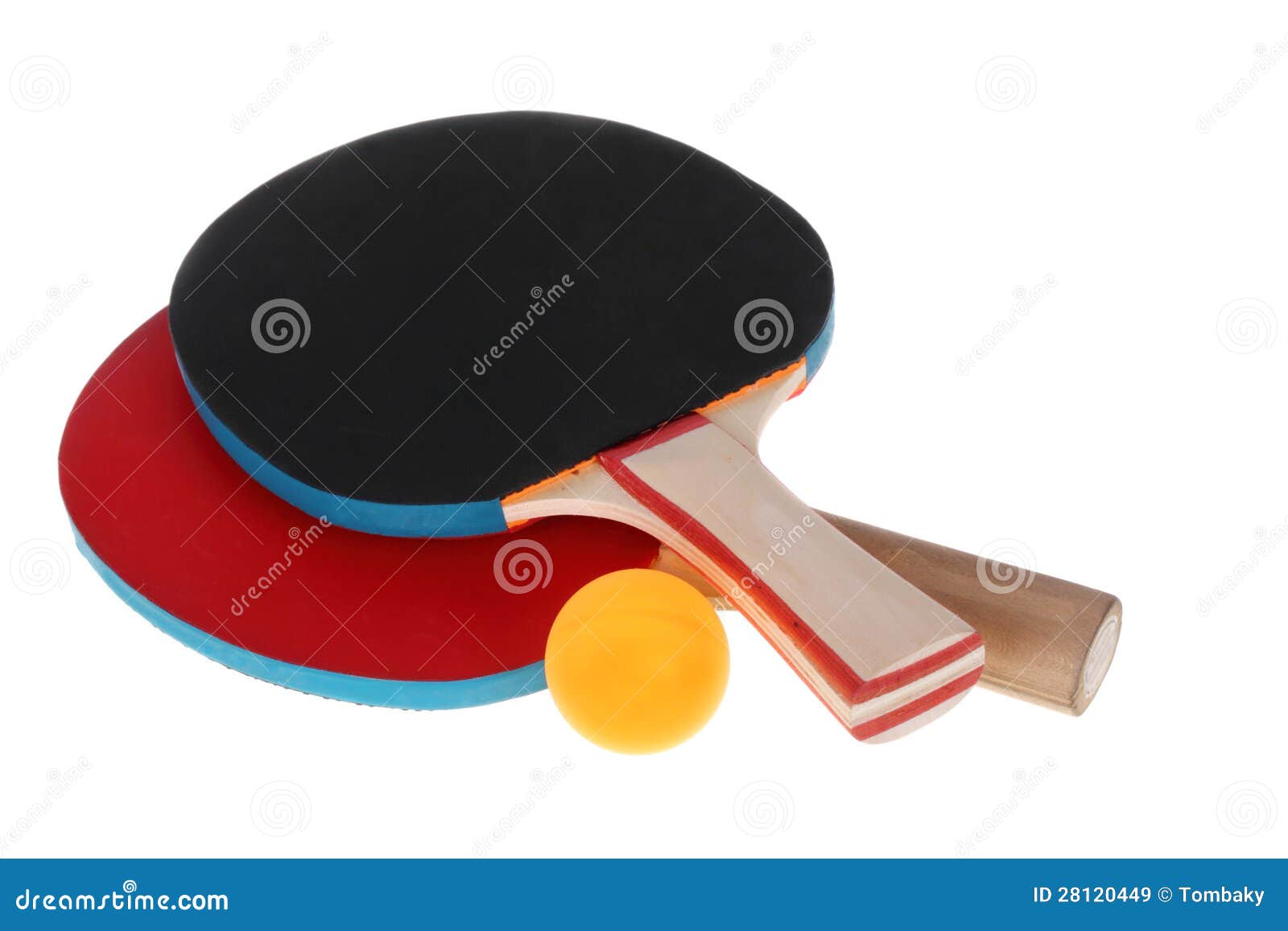 Table Tennis Rackets and Ball Stock Image Image of play, match 28120449