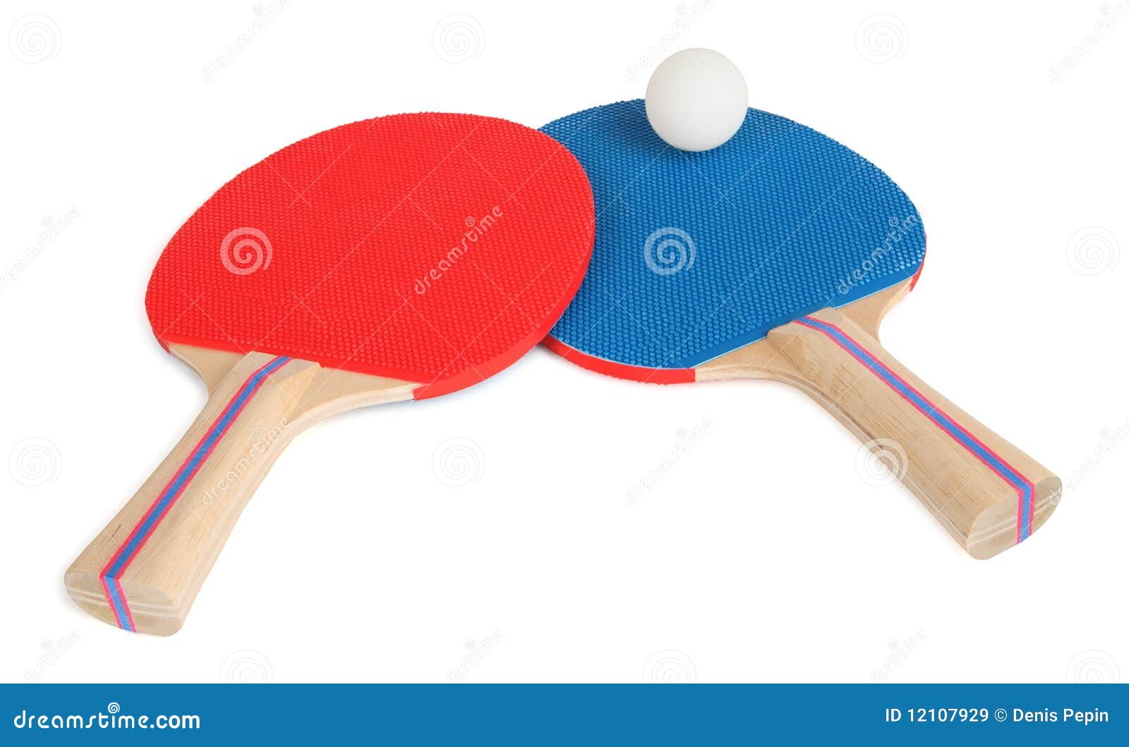 Table Tennis Rackets and Ball CloseUp Stock Image Image of pastime