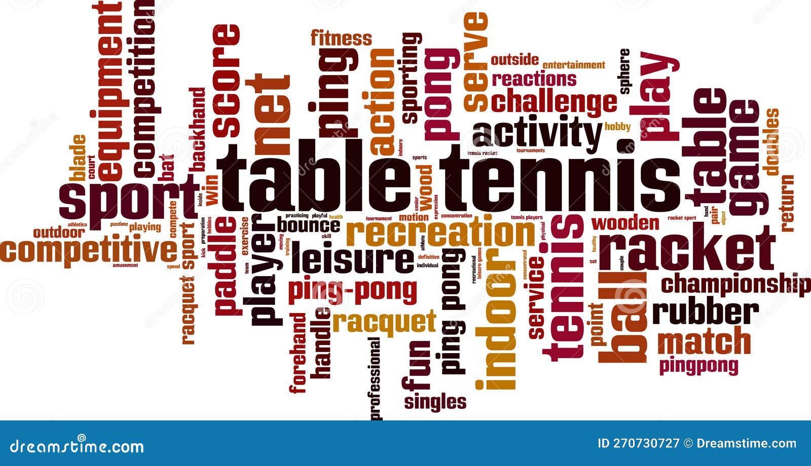 Table tennis word cloud stock vector. Illustration of service 270730727