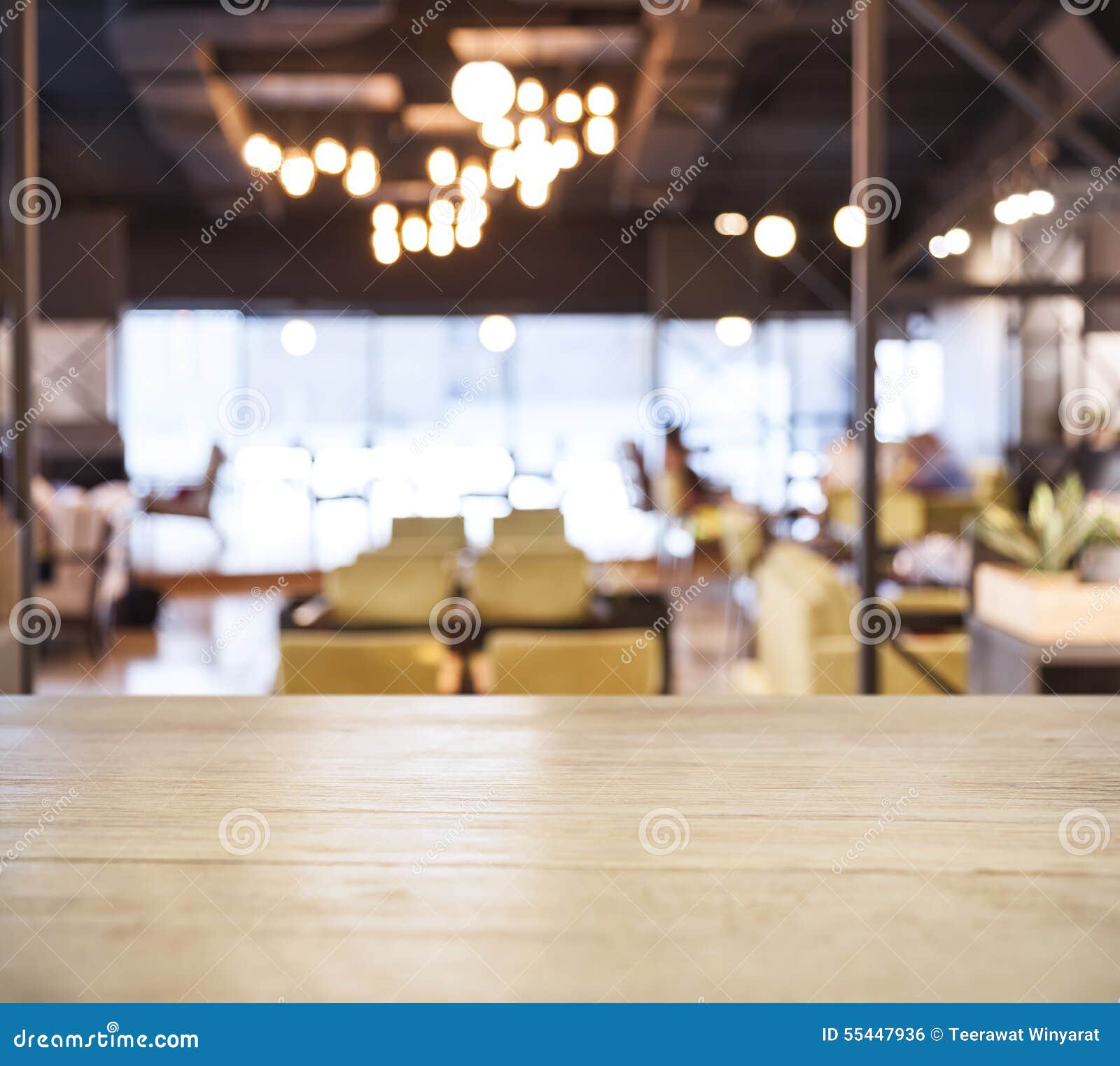 Table Top Counter Bar with Blurred Cafe Restaurant Background Stock Photo -  Image of beverage, brown: 55447936