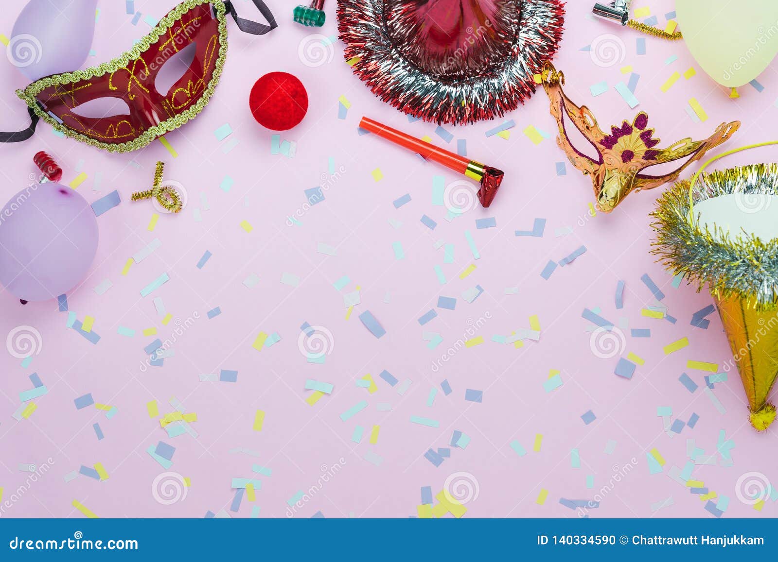 Table Top View Aerial Image Of Beautiful Colorful Carnival Season