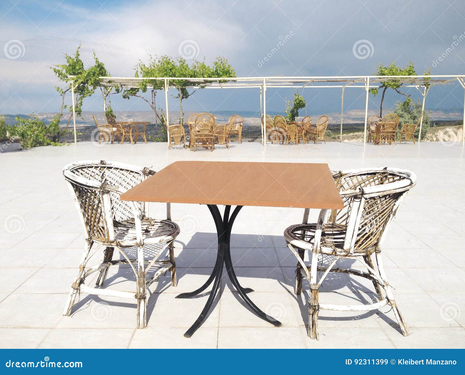 table and two chairs