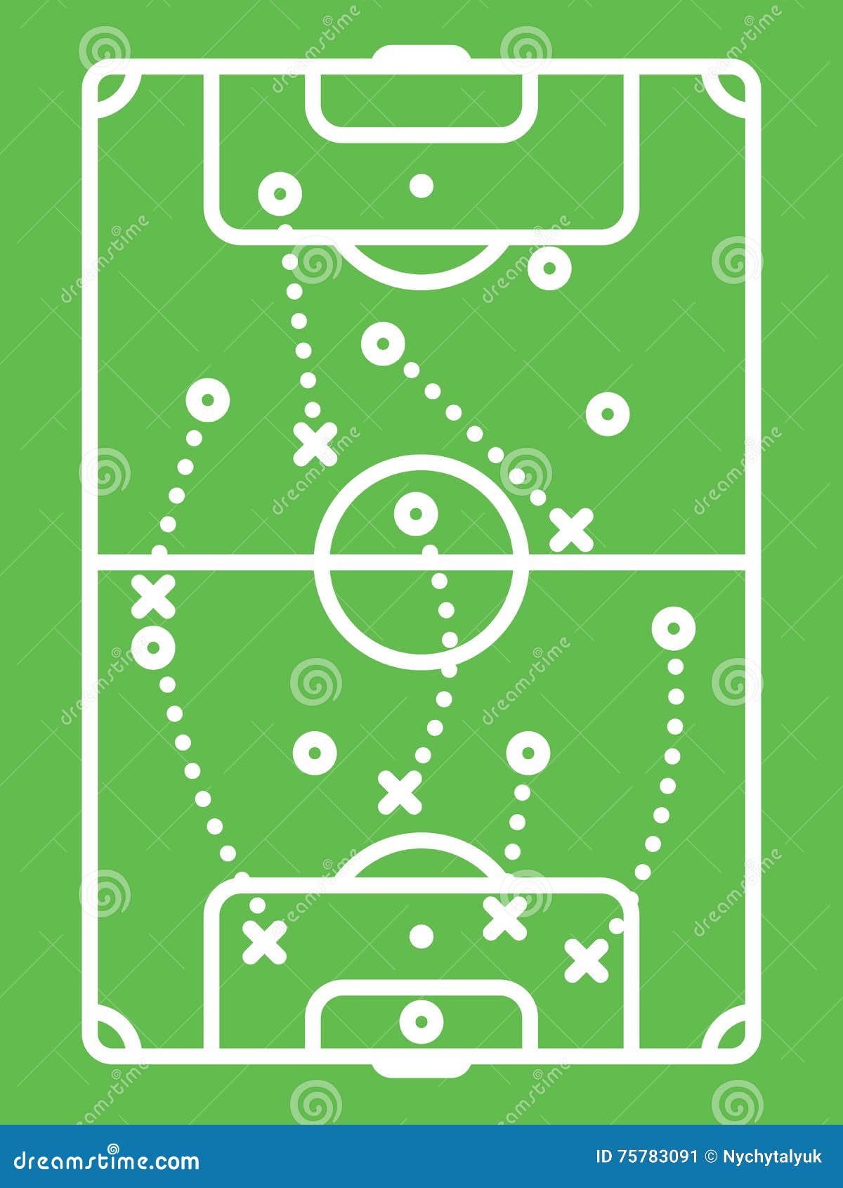 Tableau De La Tactique Du Football/football Plan De Protection