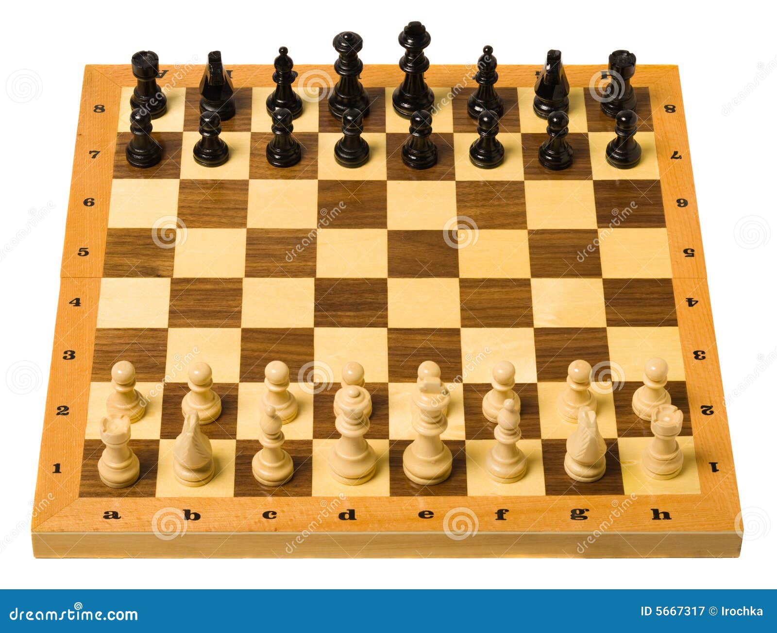 Tablero De Ajedrez De Madera Imagen de archivo Imagen de negro