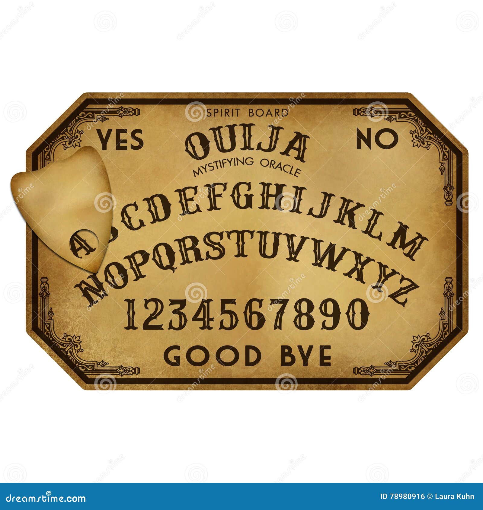 Tablero de Halloween Ouija stock de ilustración. Ilustración de retroceso -  78980916