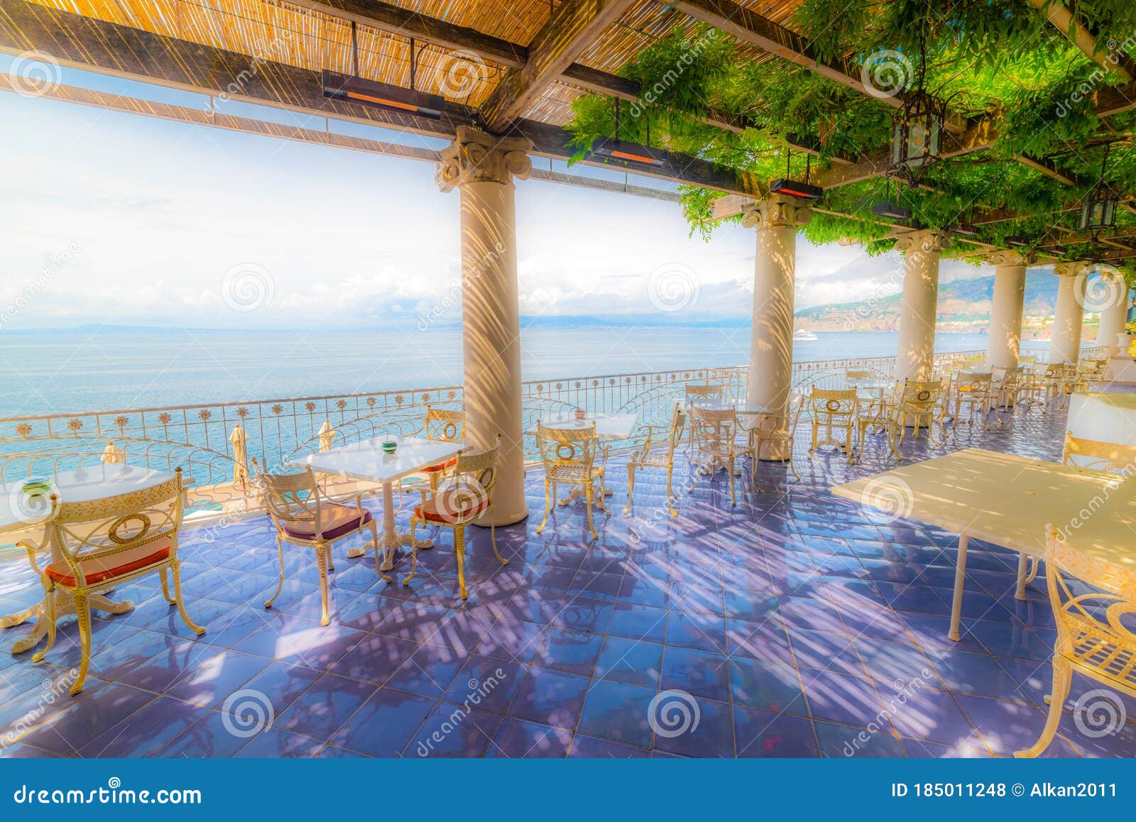 Tables And Chairs In A Beautiful Terrace By The Sea In Sorrento Stock Photo Image Of Mountains Interest Tables And Chairs In A Beautiful Terrace By The Sea In Sorrento Stock Photo Image Of Mountains Interest