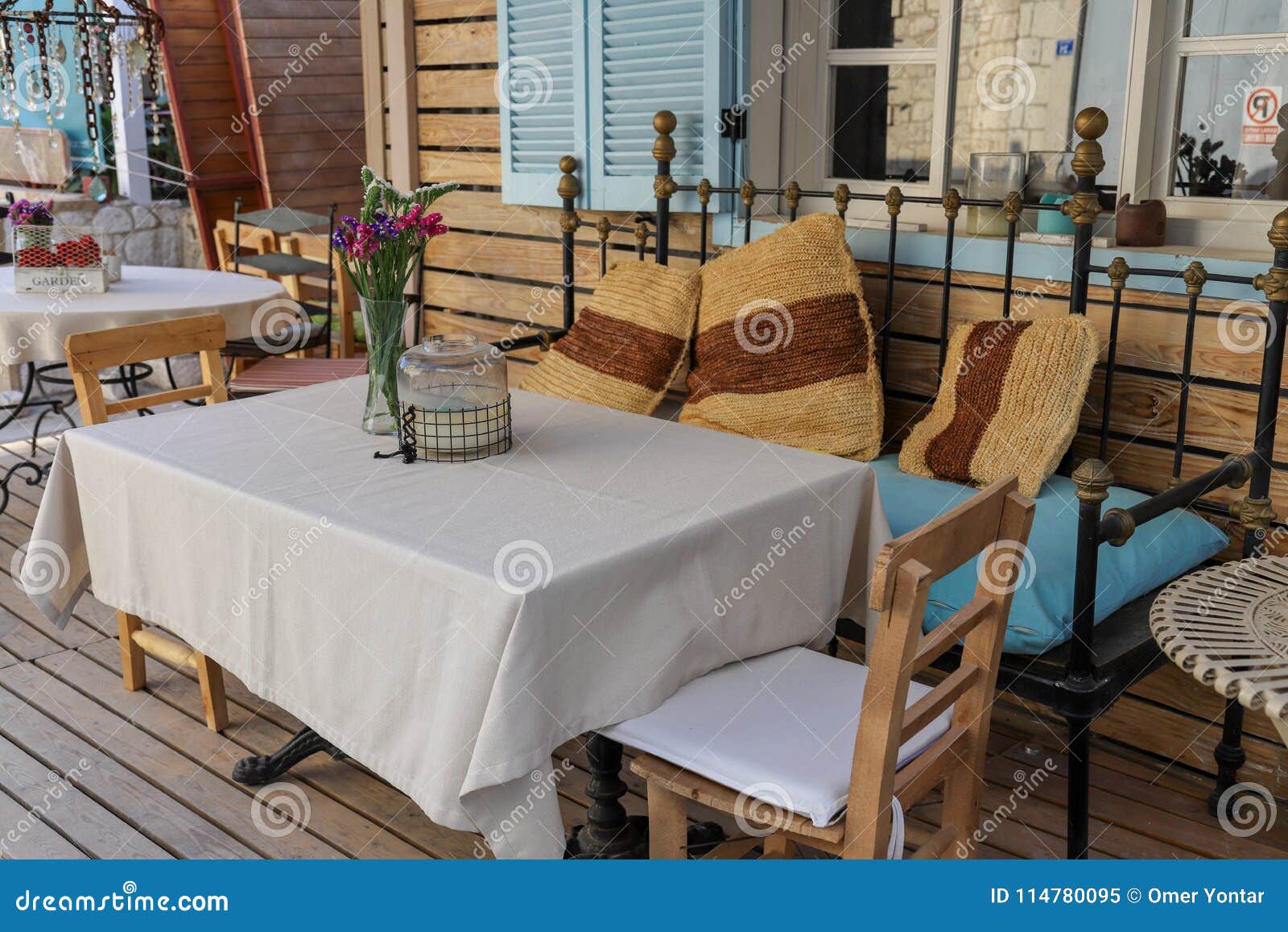 Tables And Chairs In Cafe Or Restaurants Outside Stock Image Image
