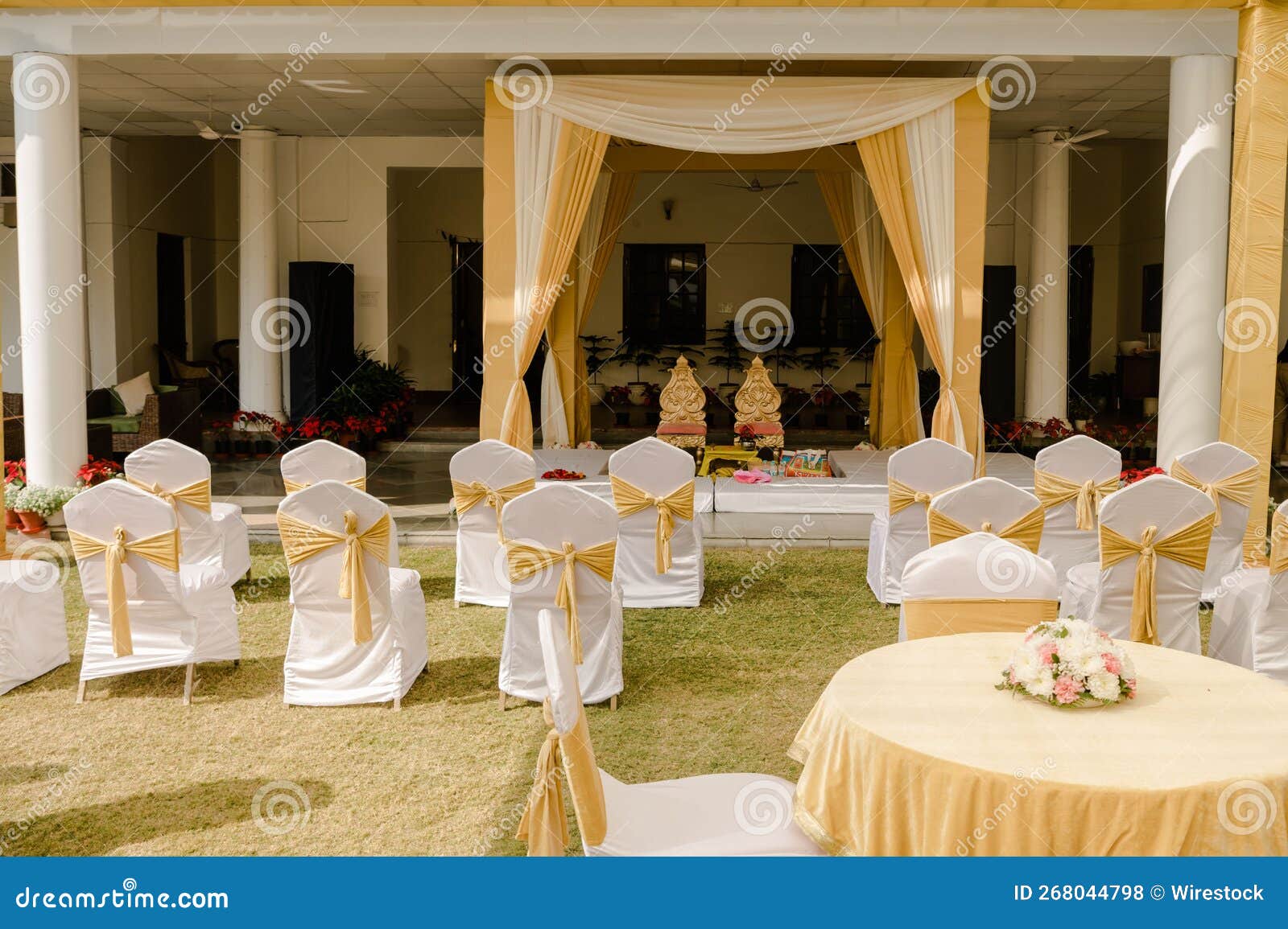 Tables and Chairs on a Wedding Reception Stock Photo Image of glass