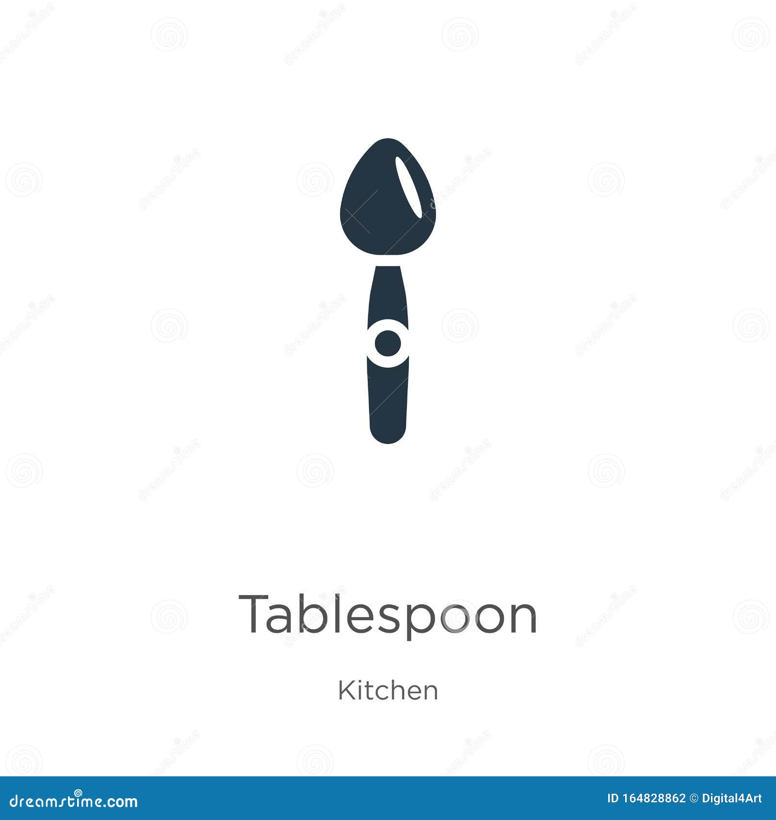 Tablespoon Icon Vector. Trendy Flat Tablespoon Icon from Kitchen