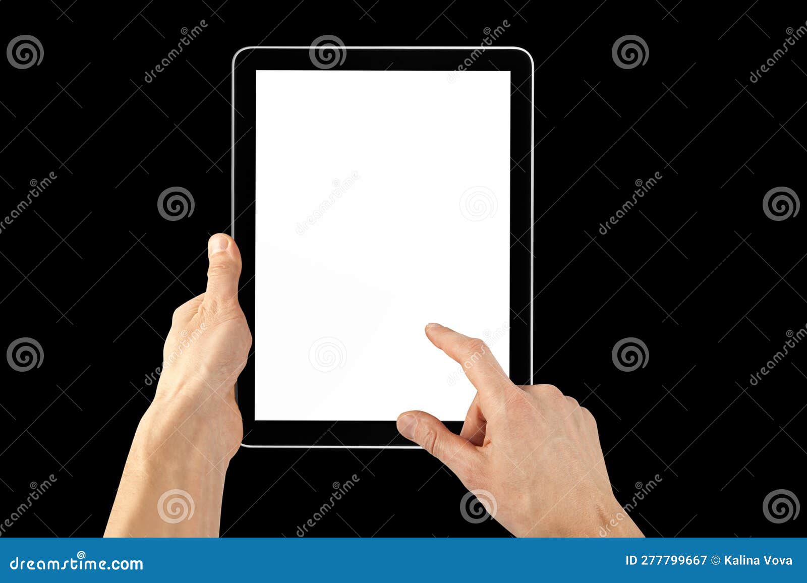 Tablet on the Black Backgrounds Stock Image Image of modern, frame