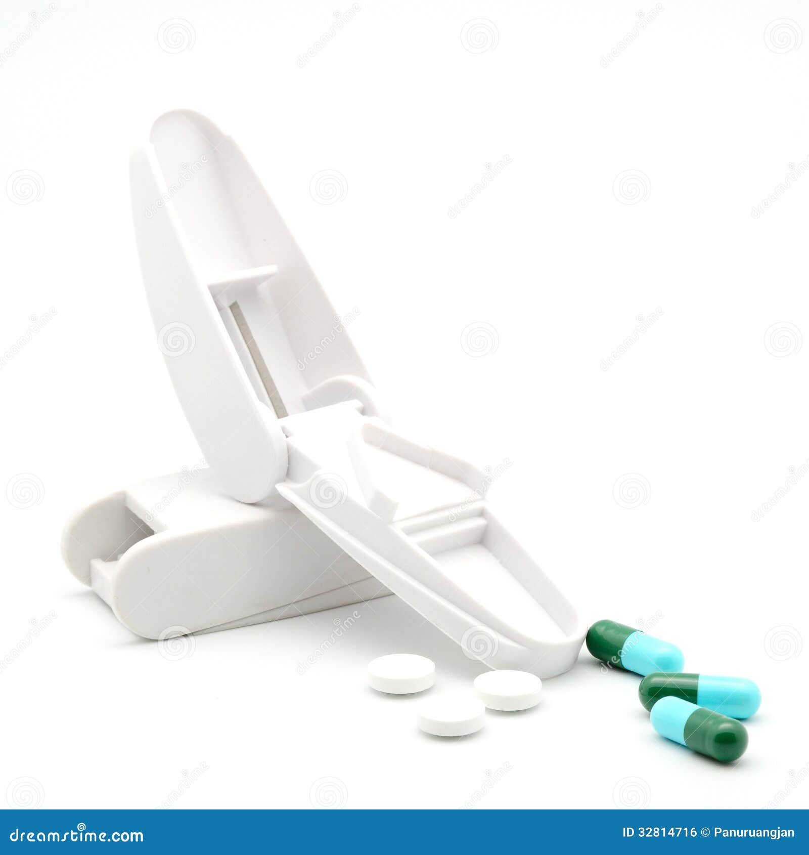 Tablet cutter stock photo. Image of storage, savings 32814716