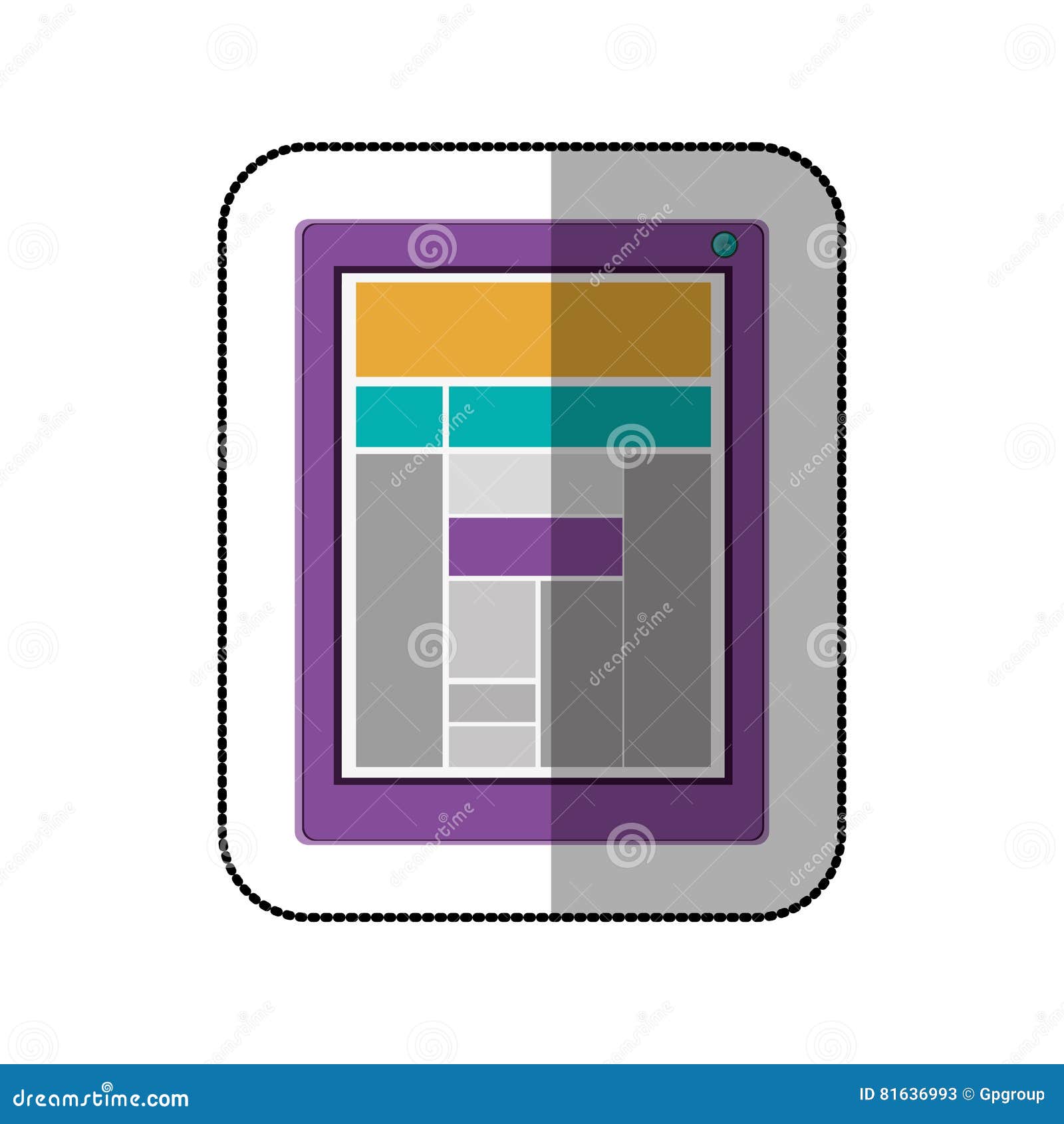 Tablet device design stock illustration. Illustration of multimedia