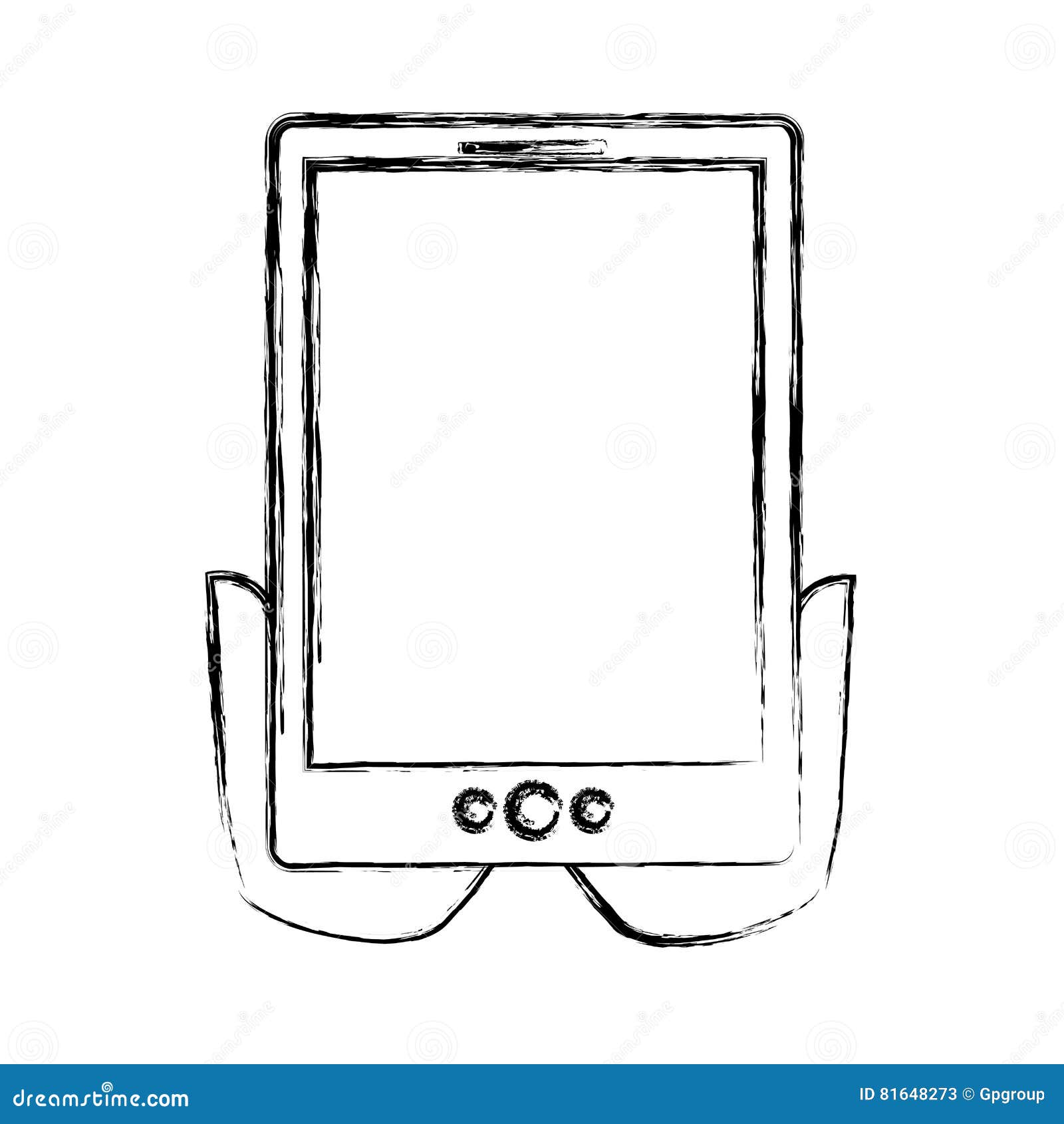 Tablet device design stock illustration. Illustration of information