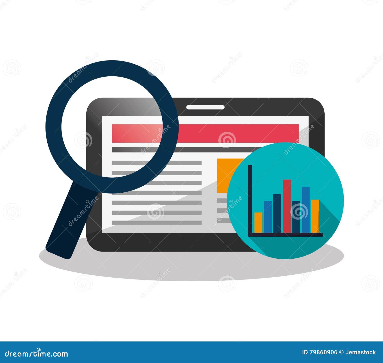 lupe analyse Stock Illustration