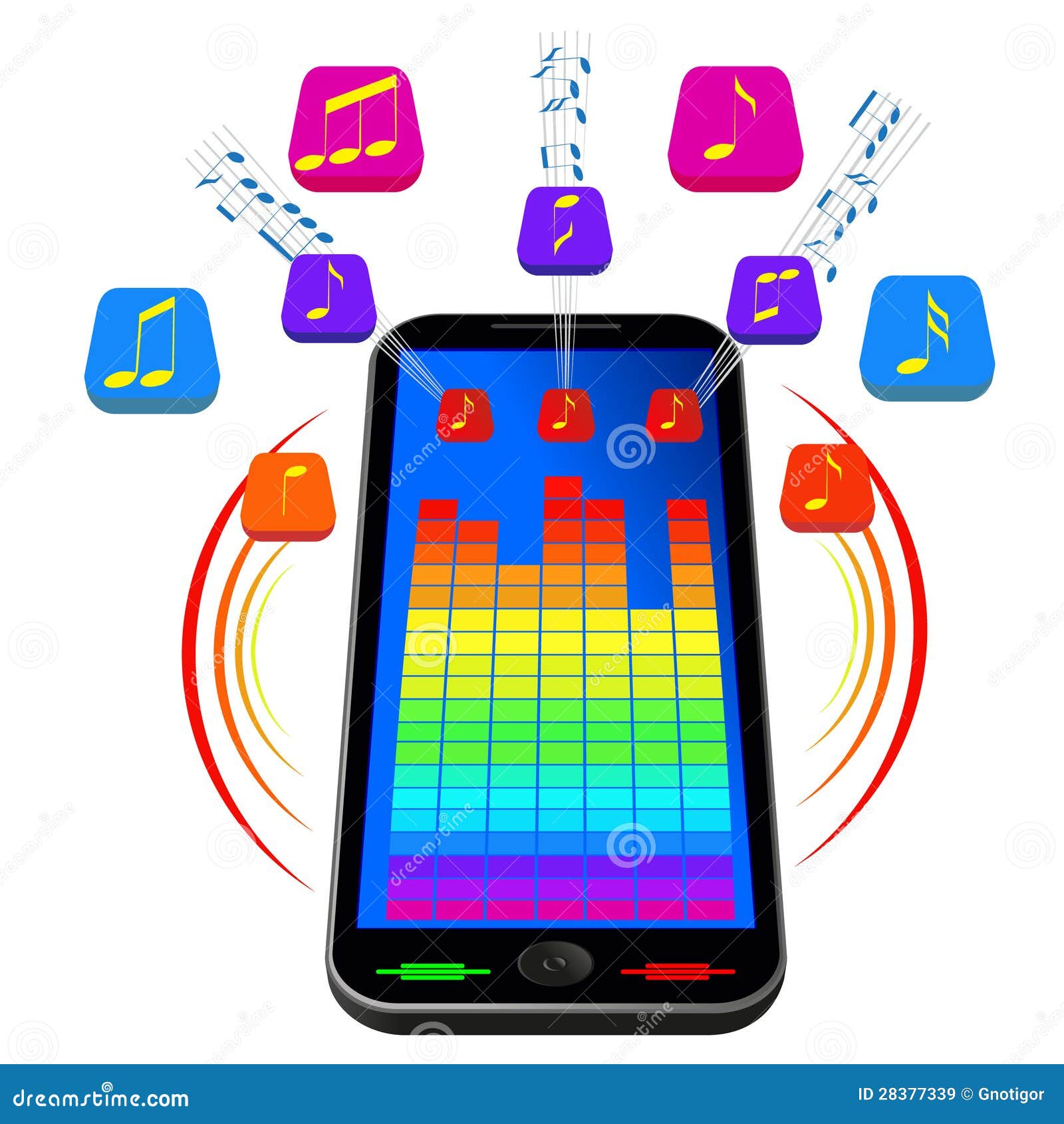 Tablet for music stock vector. Illustration of disk, medium 28377339